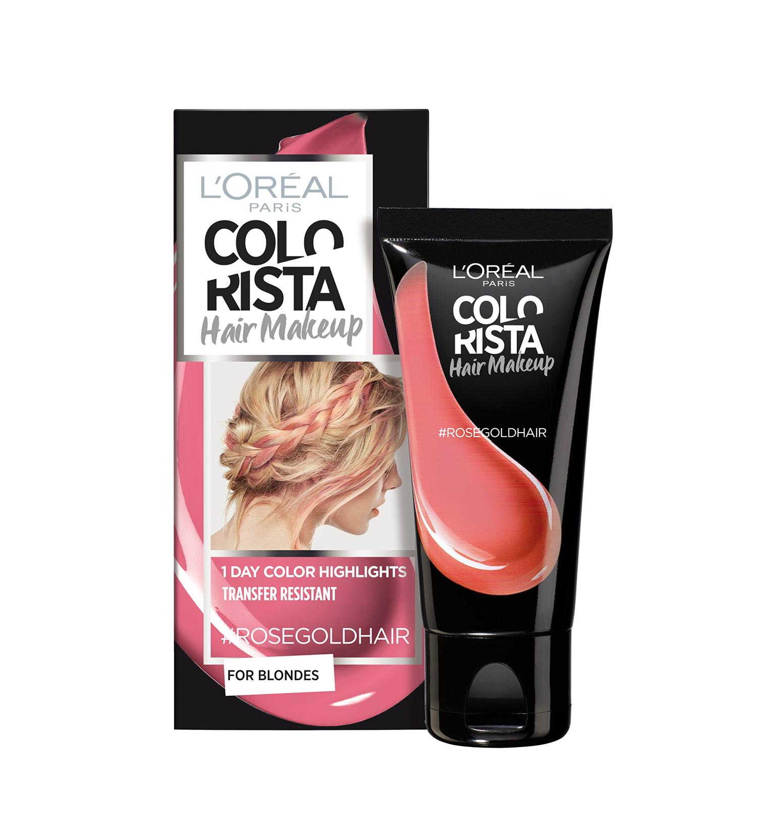 Colorista Hair Makeup Semi-Permanent Hair Color - Blonde Rose Gold 30ml (Pack of 2) - International Shipping Available - Buy Online on GoSupps.com