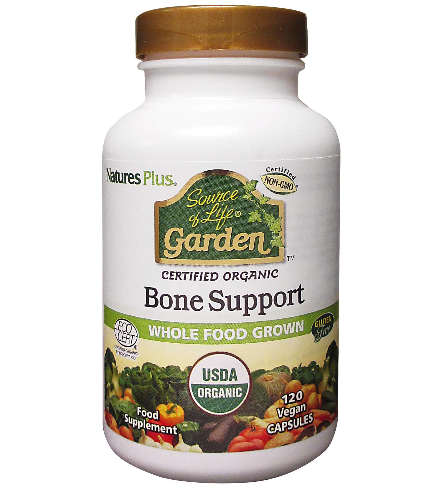 Nature's Plus Source of Life Garden Organic Bone Support - 120 Vegan Capsules | Shop Now - Buy Online on GoSupps.com
