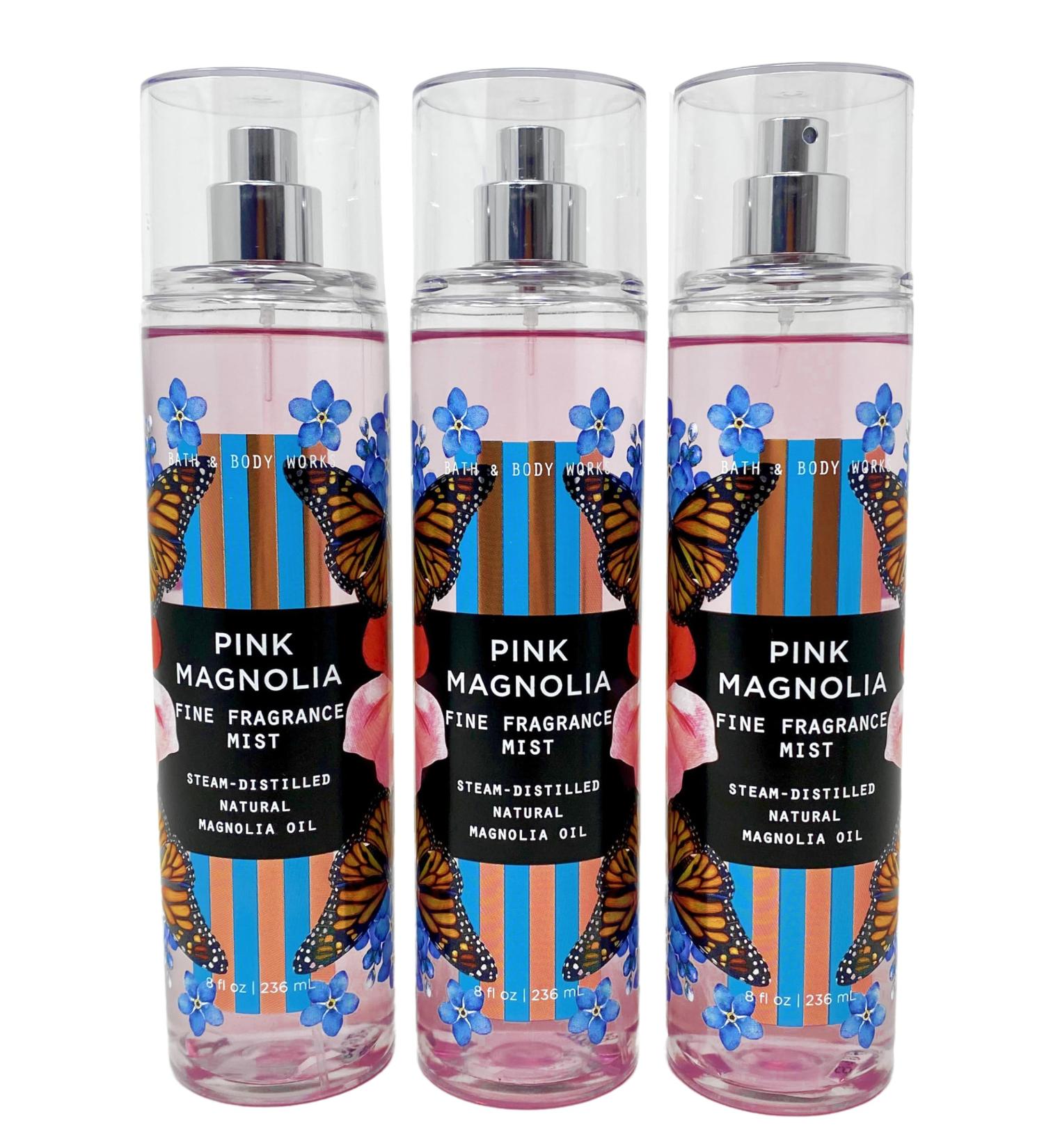 Bath & Body Works Pink Magnolia- 3 Pack - Fine Fragrance Mist