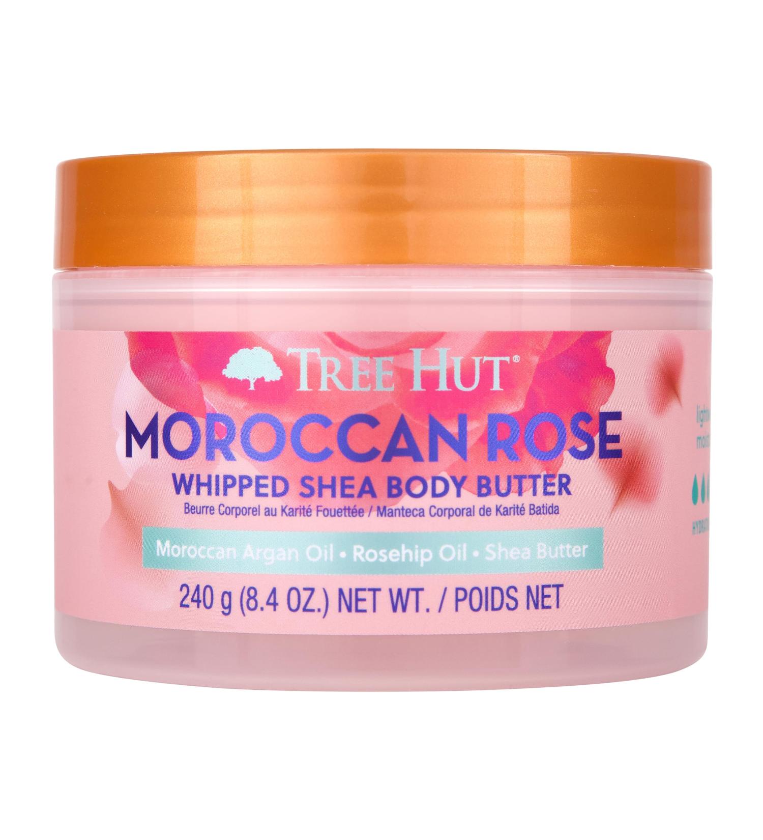Shop Tree Hut Moroccan Rose Whipped Shea Body Butter 8.4oz | Lightweight Hydrating Moisturizer with Natural Shea Butter | International Shipping Available - Buy Online on GoSupps.com