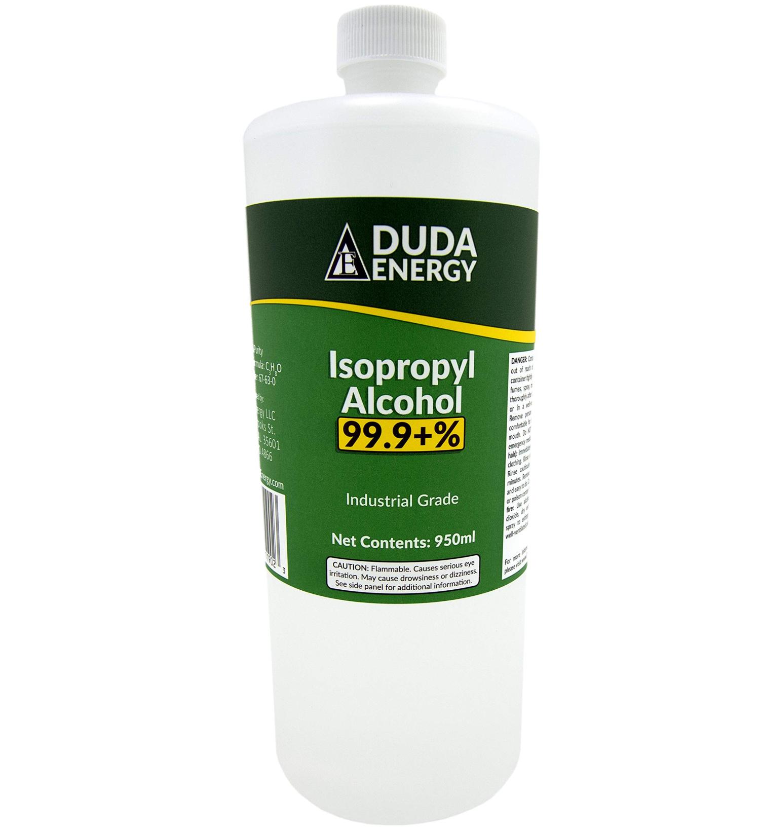 Duda Energy Concentrated Rubbing Alcohol 32.12 fl oz - Clear, 99% Pure Isopropyl Alcohol - Buy Online on GoSupps.com