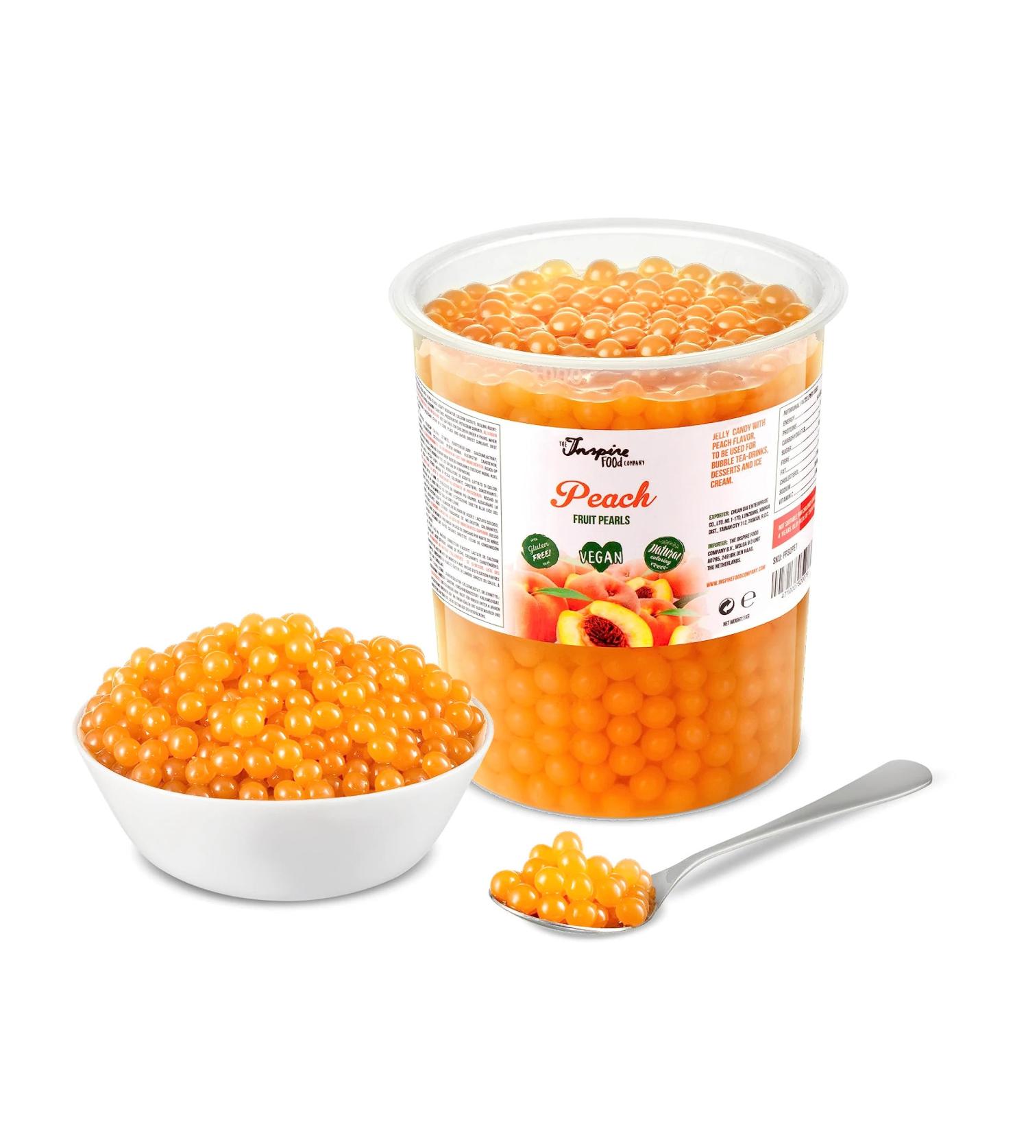 Buy Inspire Food Bubble Tea Pearls - 1kg Popping Boba with Real Fruit Juice | 100% Vegan & Gluten-Free | Perfect for Shakes & Smoothies - Buy Online on GoSupps.com