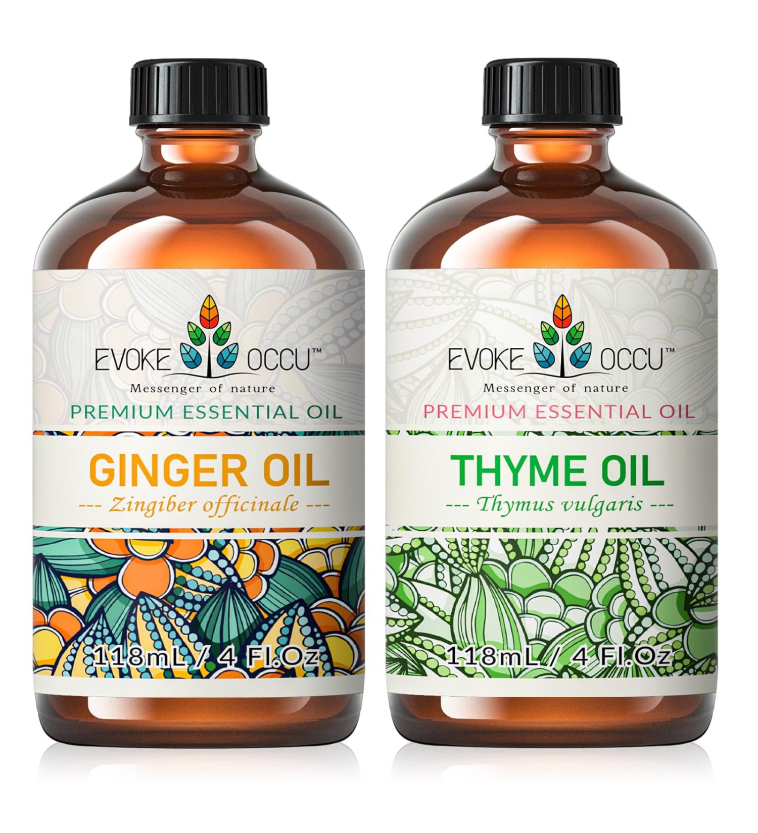 EVOKE OCCU Ginger Essential Oil and Thyme Essential Oil - 4 Fl Oz - Buy Online on GoSupps.com