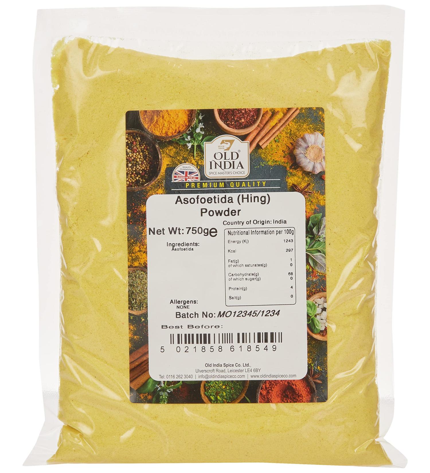 Old India Asafoetida (Hing) Powder 750g - Premium Quality Spice - Buy Online on GoSupps.com