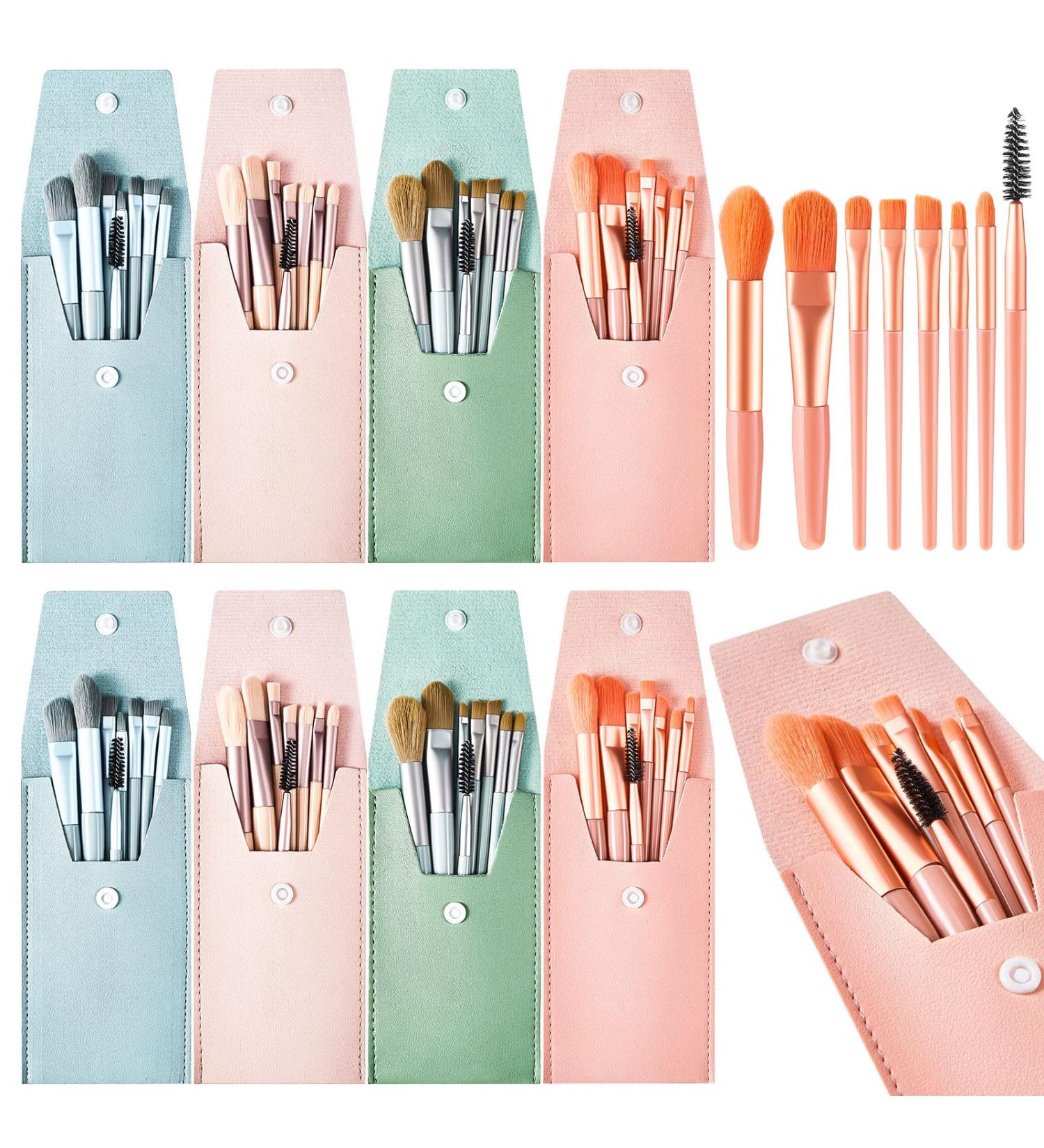 Zhehao 8 Sets Travel Makeup Brush Set - Ideal Bridesmaid Gift with Travel Bag for Weddings Bridal Showers & Bachelorette Parties - Buy Online on GoSupps.com