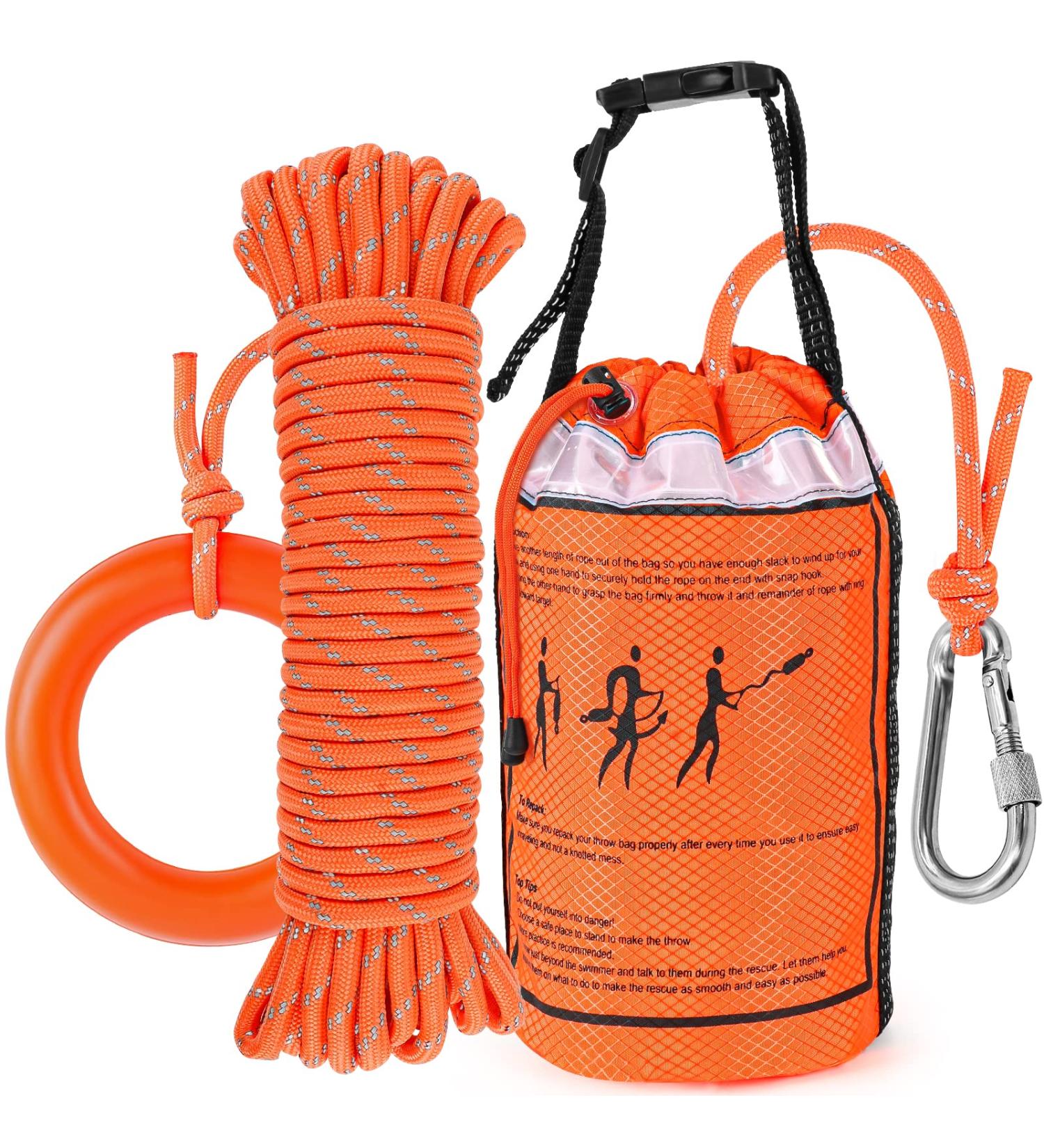 NTR Water Rescue Throw Bag - 70ft, 3/10 Inch Rope, 1844lbs Tensile Strength - Kayaking & Rafting Safety Equipment - Buy Online on GoSupps.com