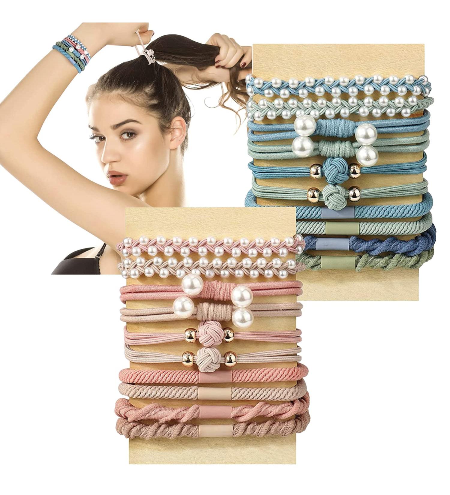 Boho Dual-Use Hair Ties 20 Pcs for Thick Hair - No Damage, No Crease - Adorable Design - Buy Online on GoSupps.com