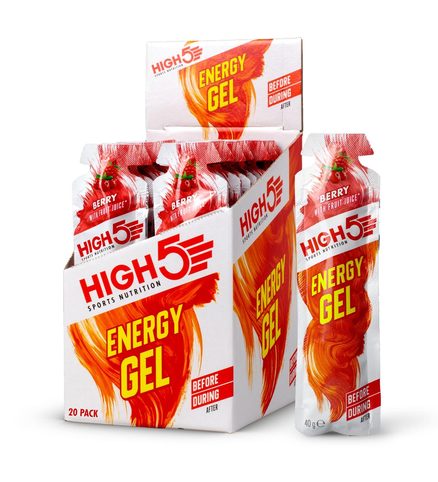 High5 Energy Gel - Berry 20 x 40g | Quick Release Energy from Natural Fruit Juice - Buy Online on GoSupps.com