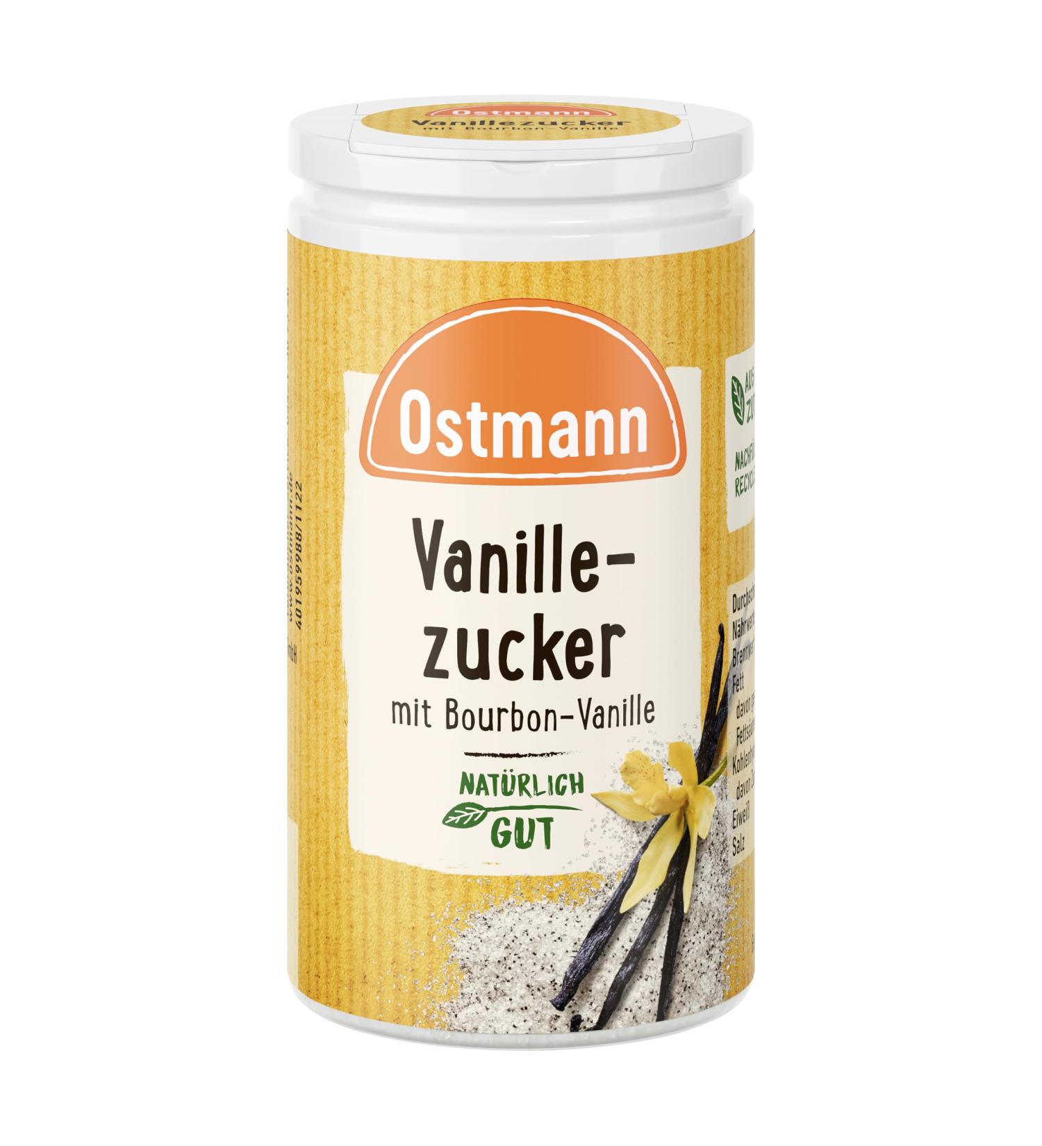 Ostmann Bourbon Vanilla Sugar - Vegan Cake & Dessert Refiner | 4 x 45g - Buy Online on GoSupps.com