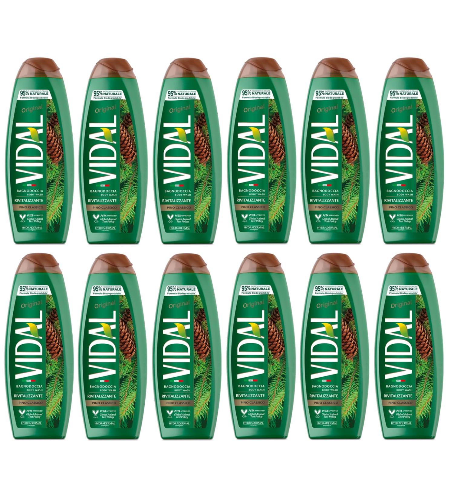  Conter Vidal Bagnodoccia Set of 12 bottles of shower gel Pino Classico Pine perfume 500 ml - Buy Online on GoSupps.com