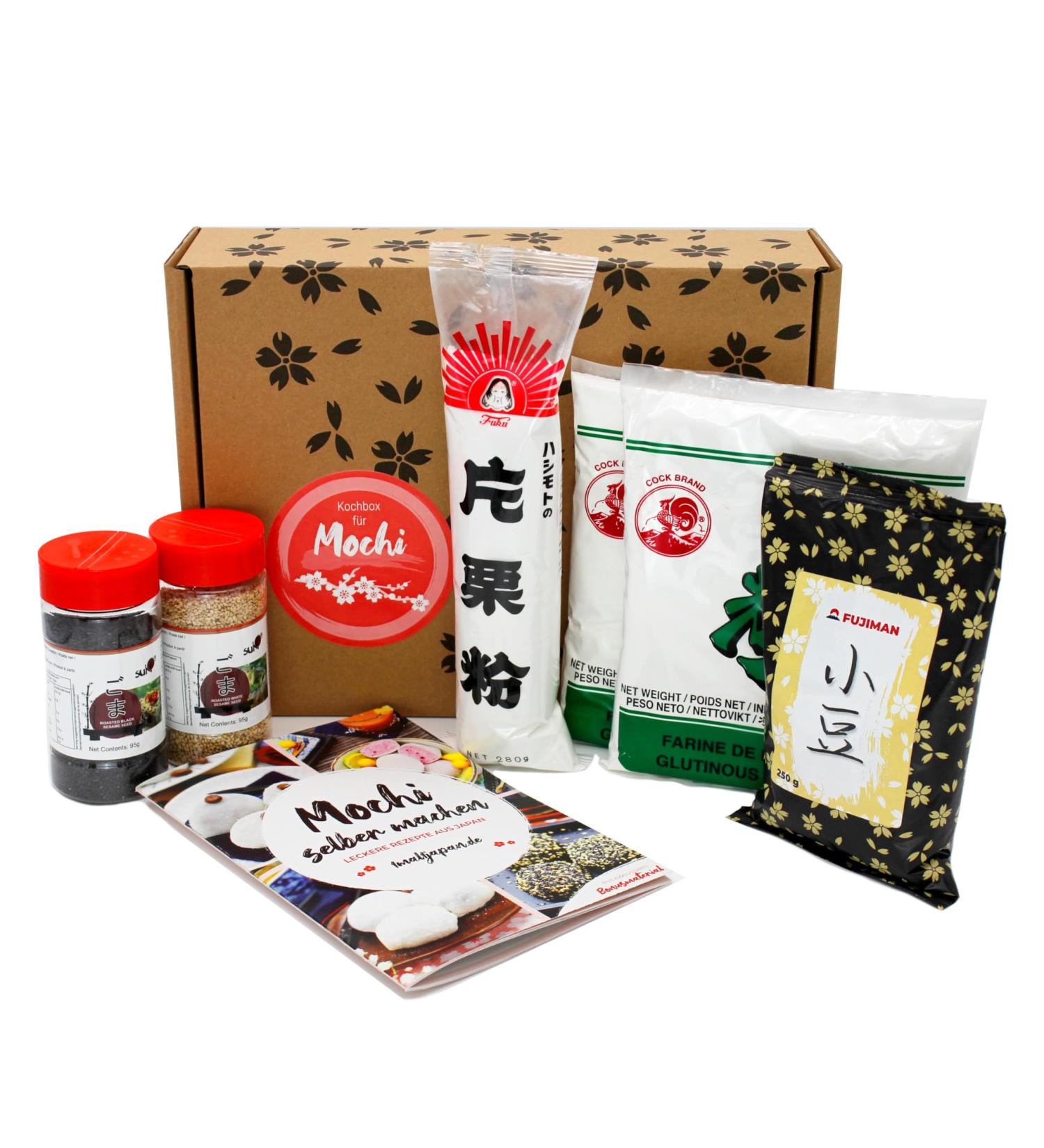 Buy Mochi Kochset - 5 Delicious Vegan & Gluten-Free Recipes for Japanese Rice Cakes | Includes Glutinous Rice Flour Sesame & Aduki Beans | Perfect Gift Idea - Buy Online on GoSupps.com