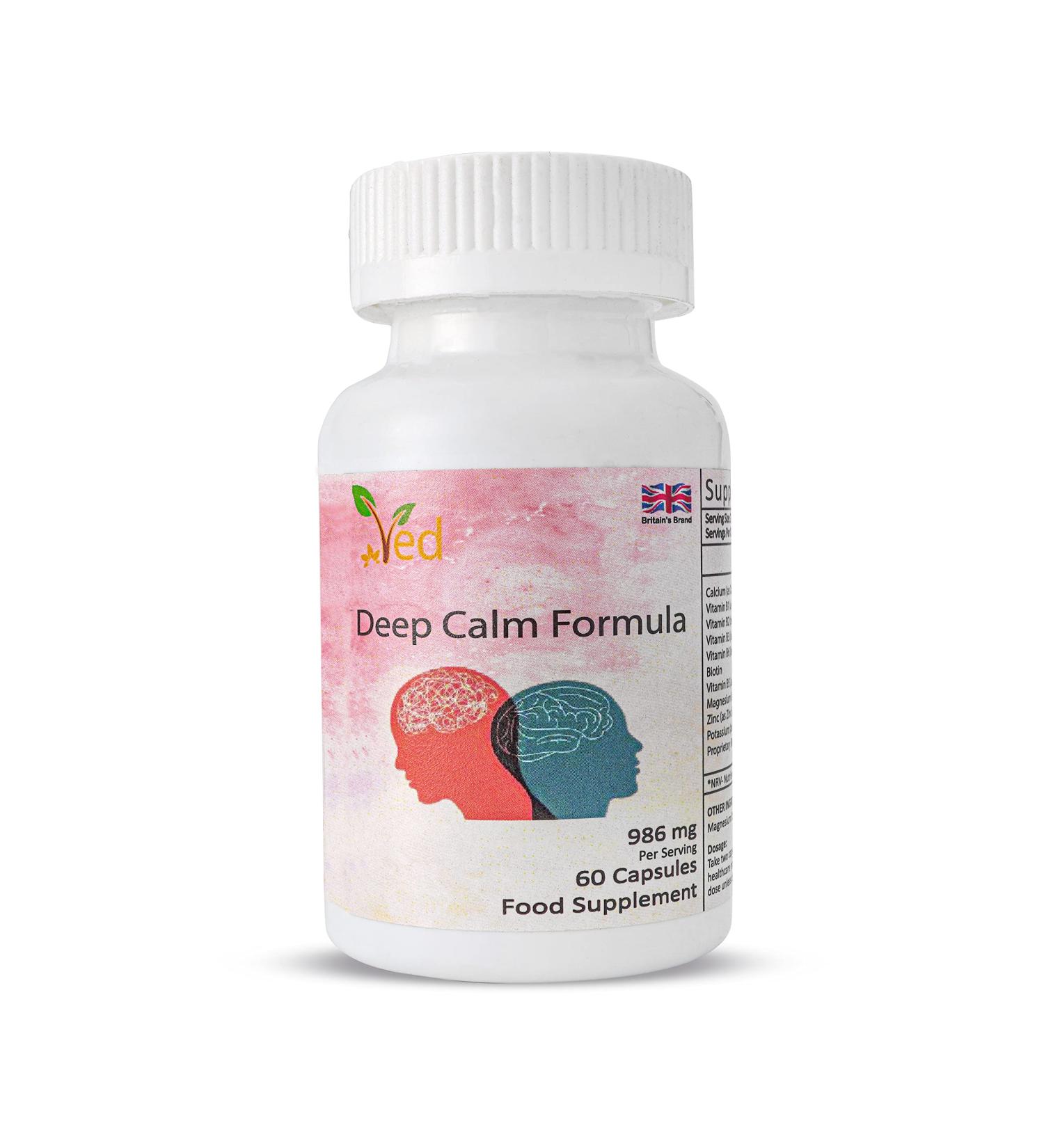  Ved Ved Deep Calm Temporary Sleep Relief Supplement 986mg Per Serving 60 Softgels (30 Day Stock) - Buy Online on GoSupps.com