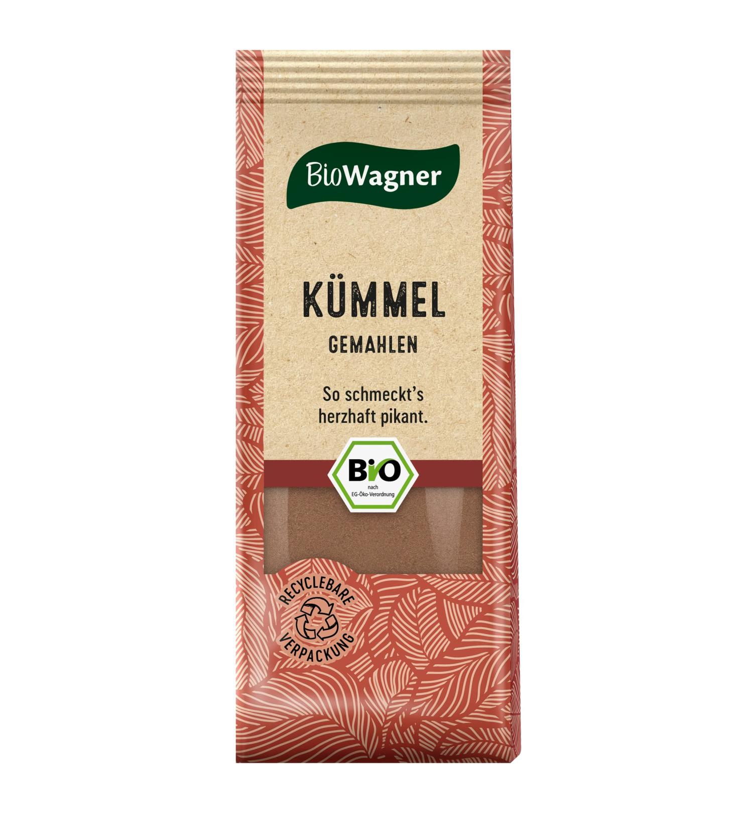 BioWagner - Organic ground caraway | goes well with hearty dishes | natural organic ingredients | recyclable packaging | 40 g
