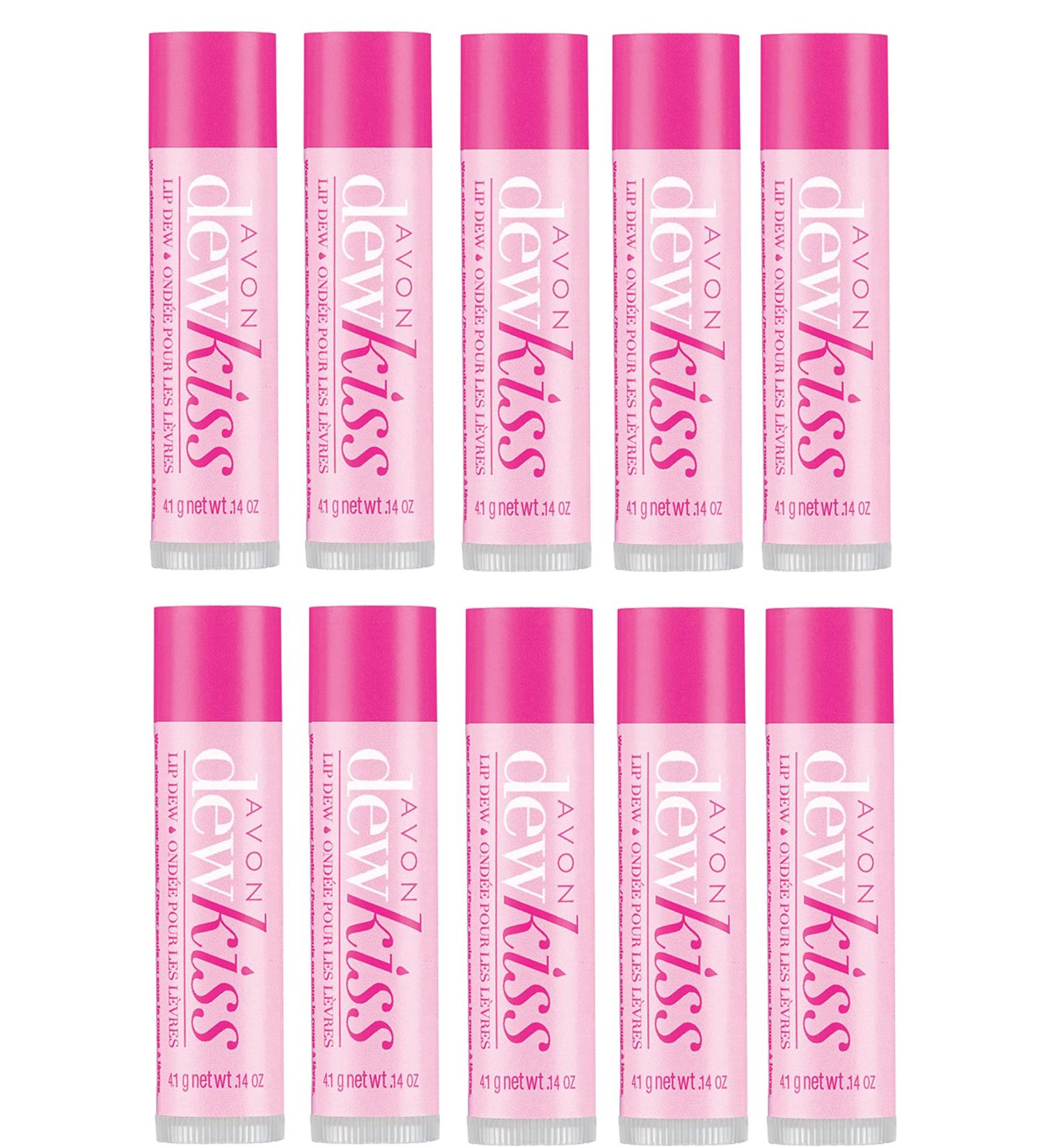 Avon Dew Kiss Lip Dew Lip Balm Lof 0.15 Ounce (Pack of 10)