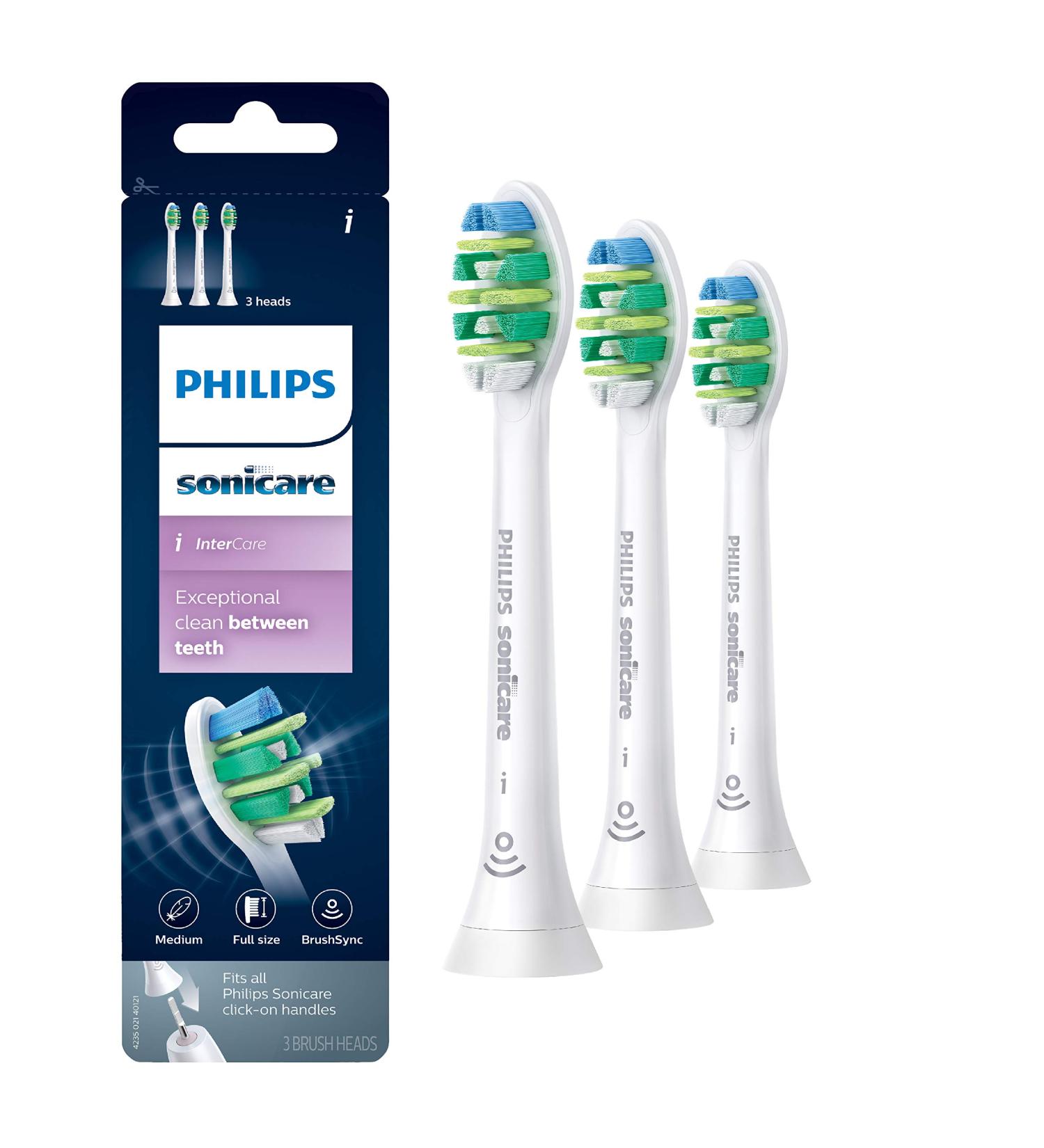 Philips Sonicare Intercare Replacement Toothbrush Heads - Pack of 3, White HX9003/65 - Buy Online on GoSupps.com