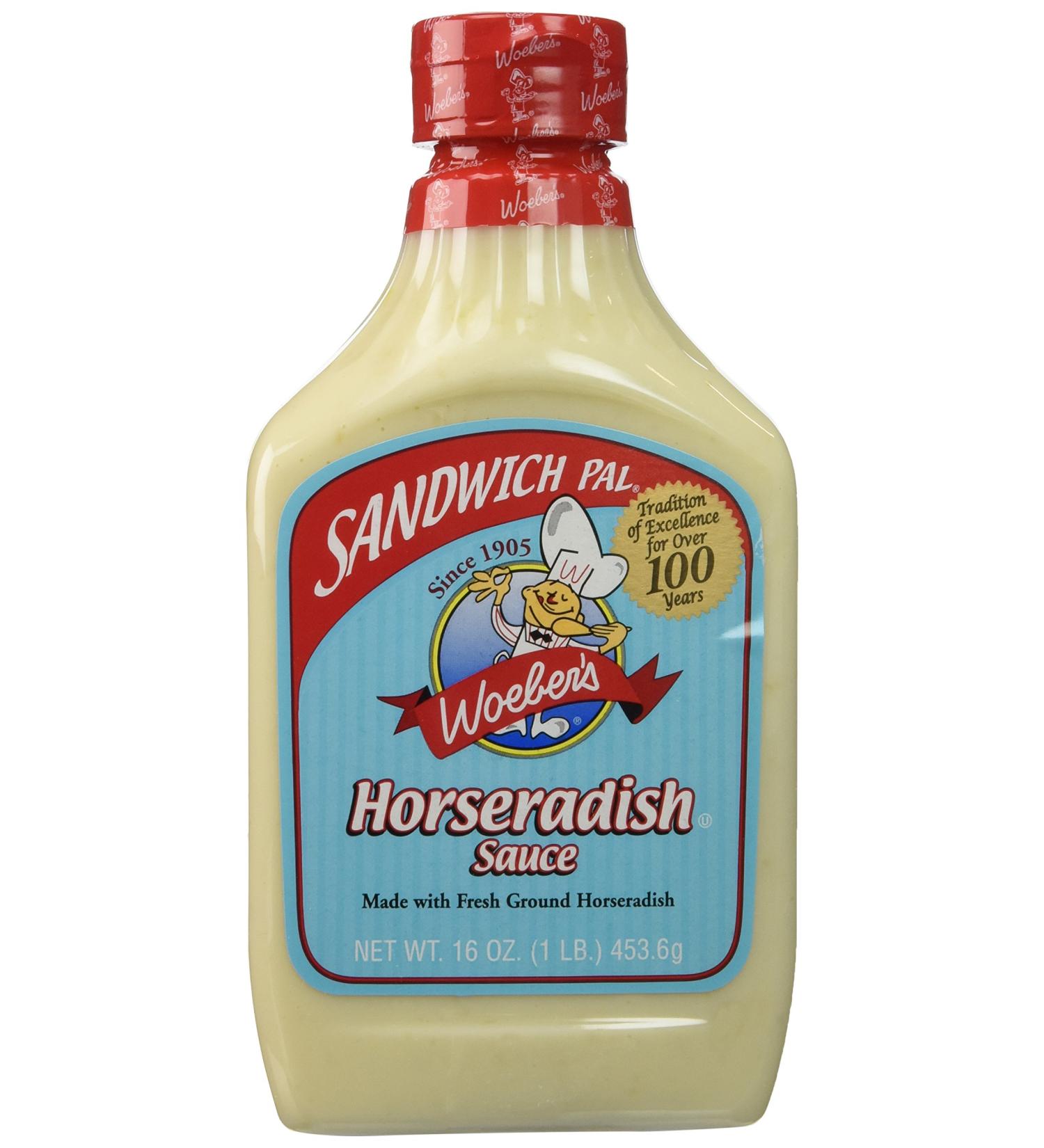 Woeber's Sandwich Pal Horseradish Sauce 16 oz - Pack of 6 | Condiment for Sandwiches | Authentic Flavor | Quality Ingredients - Buy Online on GoSupps.com
