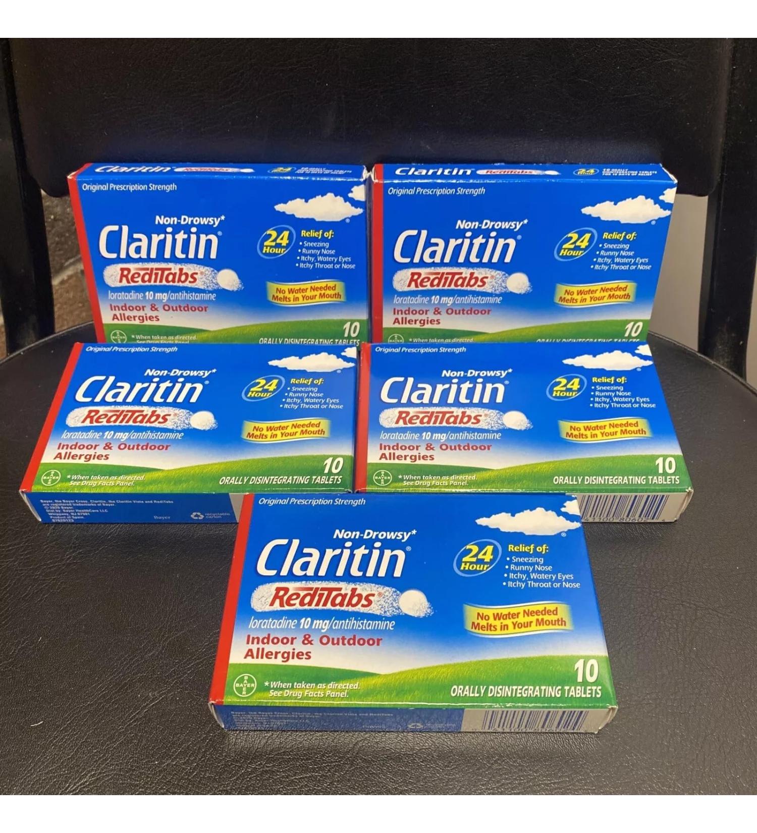 Claritin 24 Hour Indoor & Outdoor Allergy RediTabs - 10 ct Pack of 4 - Buy Online on GoSupps.com