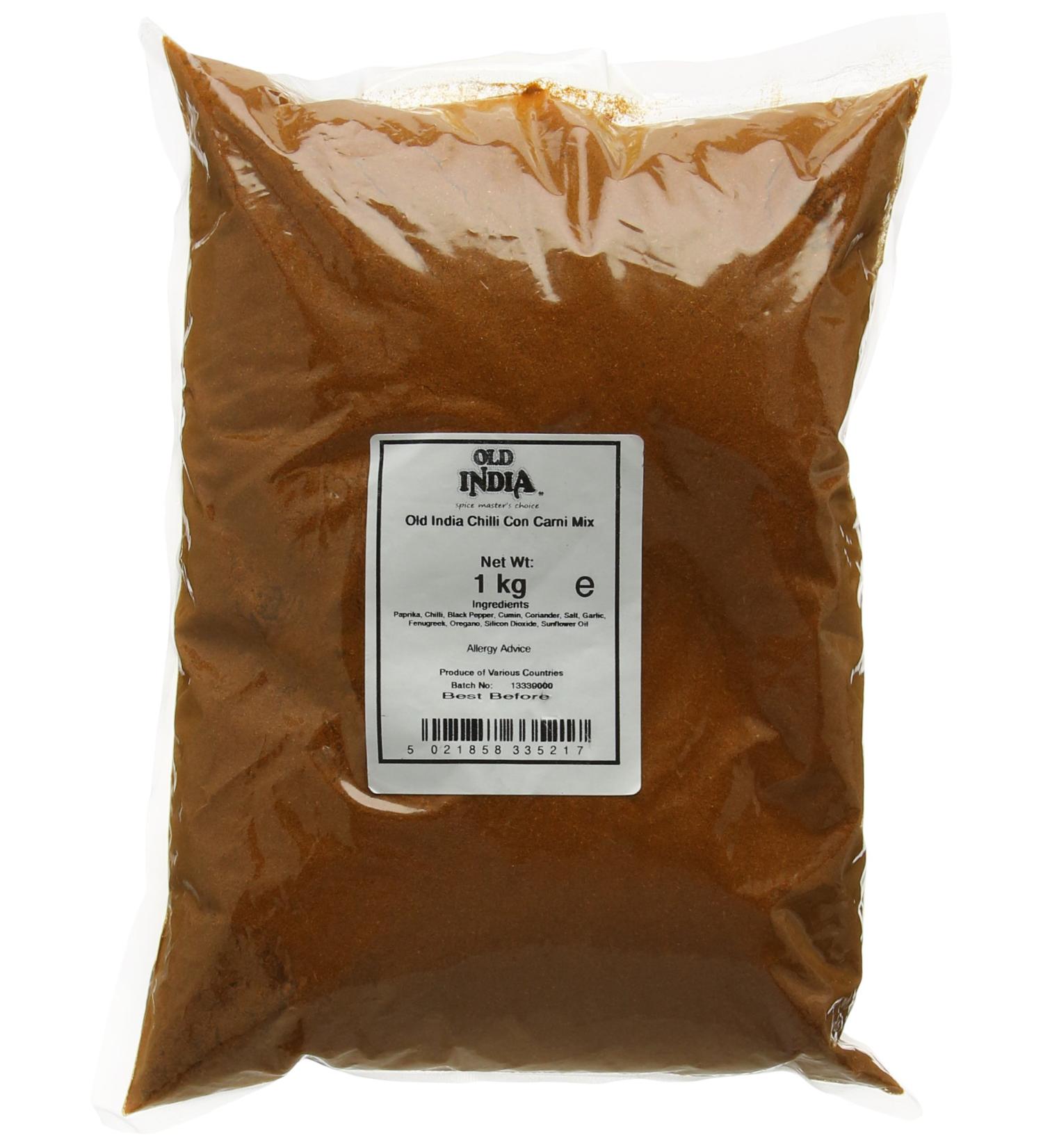Old India Chilli Con Carne Mix - 1 Kg | Authentic Spice Blend for Tasty Mexican Cuisine - Buy Online on GoSupps.com