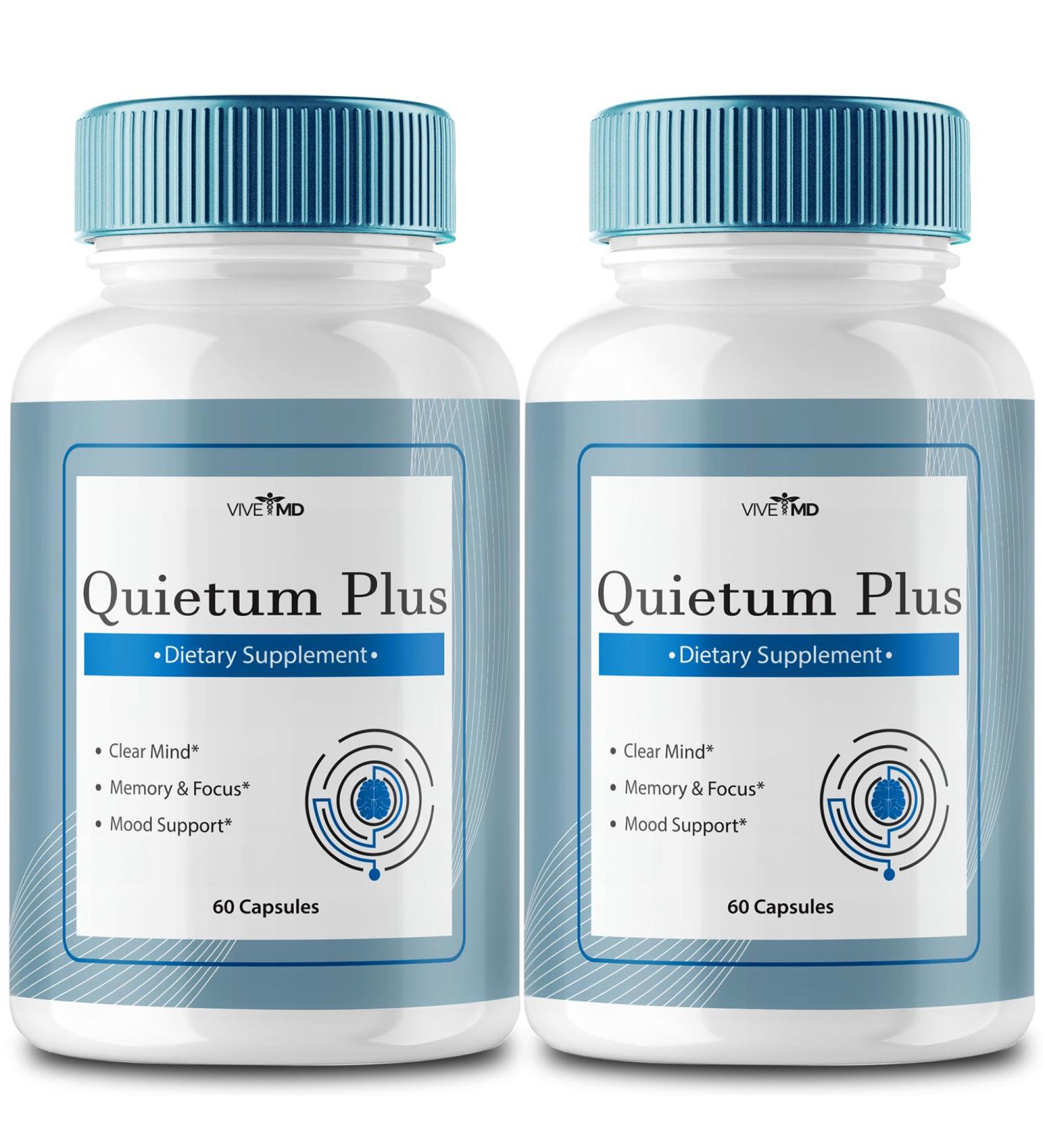 Quietum Plus Tinnitus Relief - Rapid Ear Ringing Solution Holistic Treatment 60 Capsules (2 Pack) - Fast International Shipping - Buy Online on GoSupps.com