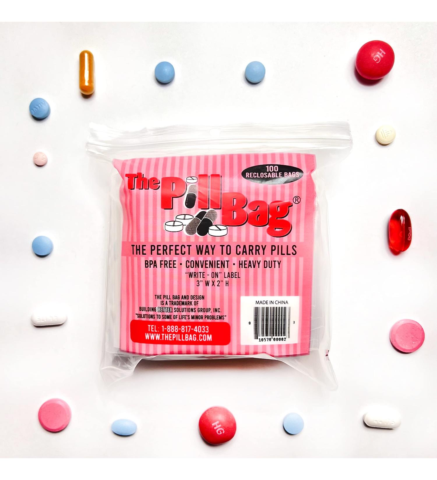 Buy The Pill Bag | 100 Pack | Reusable Waterproof & Portable Pill Organizer for Travel & Daily Use - Buy Online on GoSupps.com