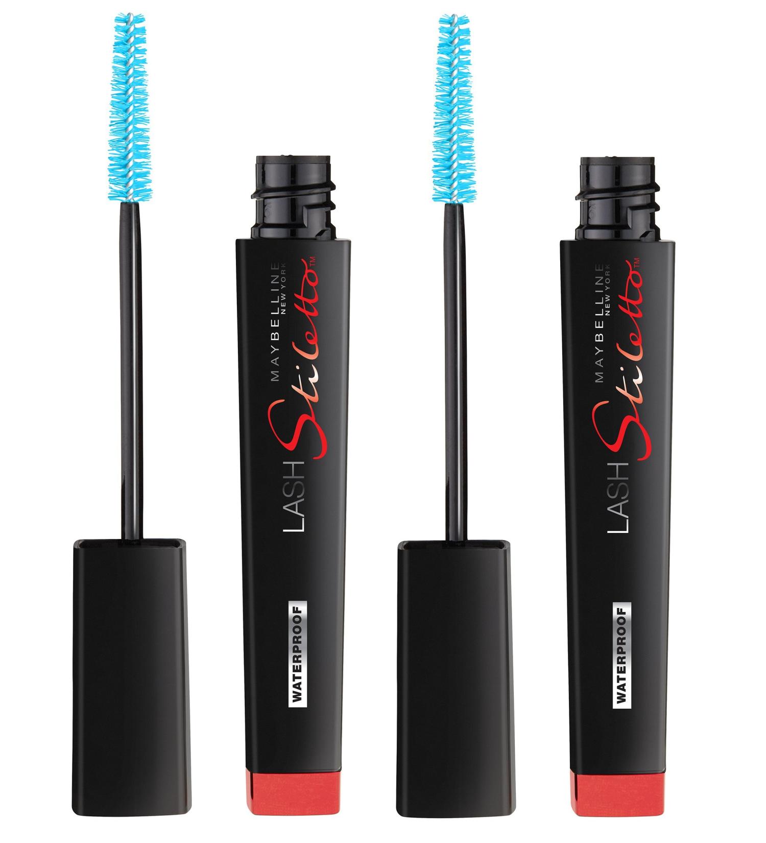 Maybelline Lash Stiletto Ultimate Length Waterproof Mascara Very Black 2-Pack 0.22 Fl Oz - Buy Online on GoSupps.com