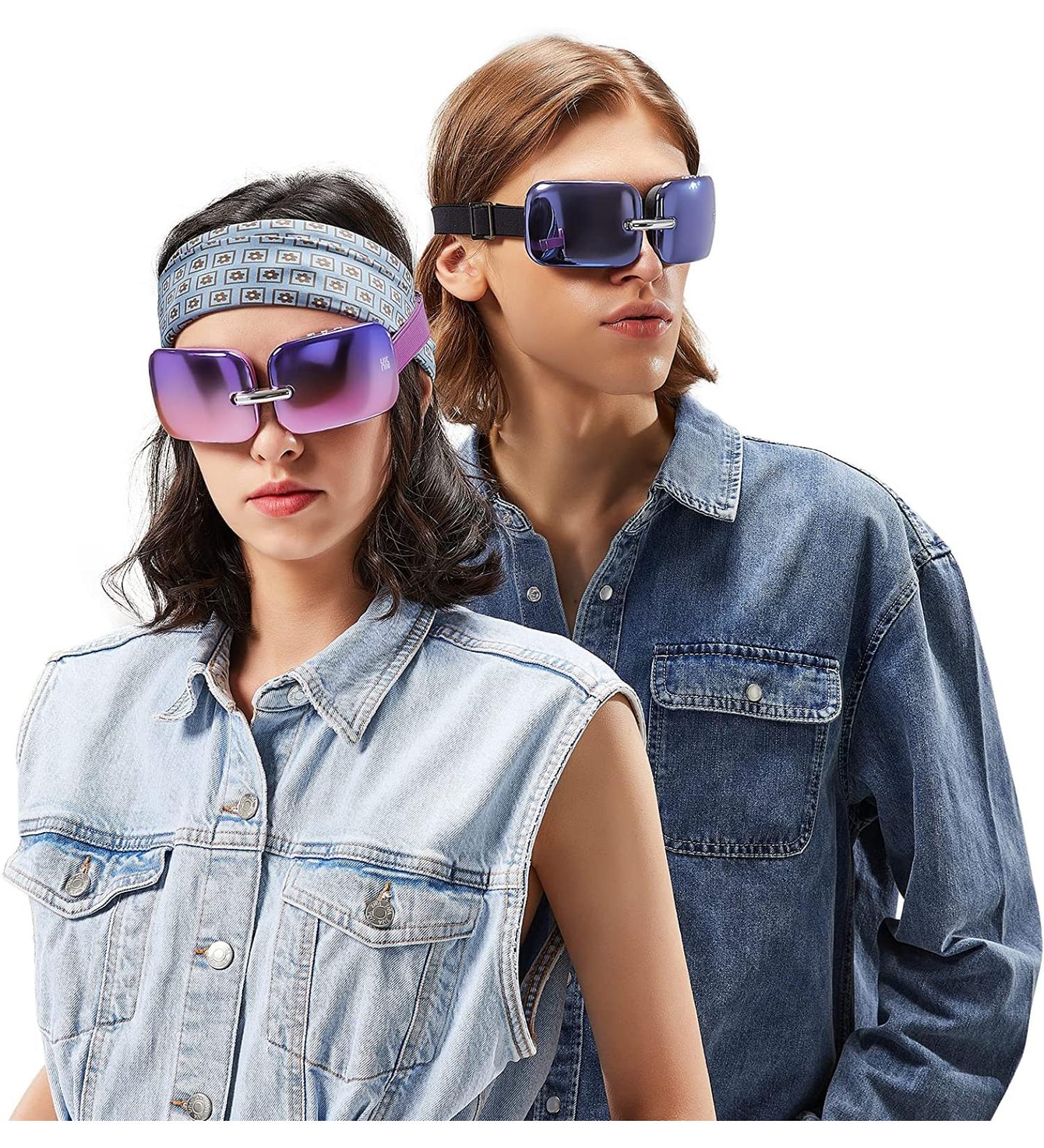 Master Massage E10 Eye Massager - Heat & Vibration for Migraine Relief Dark Circles & Puffiness - Lightweight & Stylish - Improve Eye Circulation - Gradient Purple - Buy Online on GoSupps.com