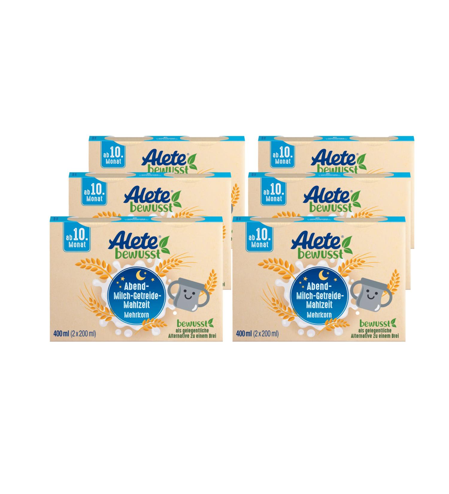 Alete Consciously Conscious-Milk Multi-Grain Cereal Meal for Babies | 10+ Months | Ready-to-Drink Baby Food | 6 x 400 ml | Healthy Porridge Alternative - Buy Online on GoSupps.com