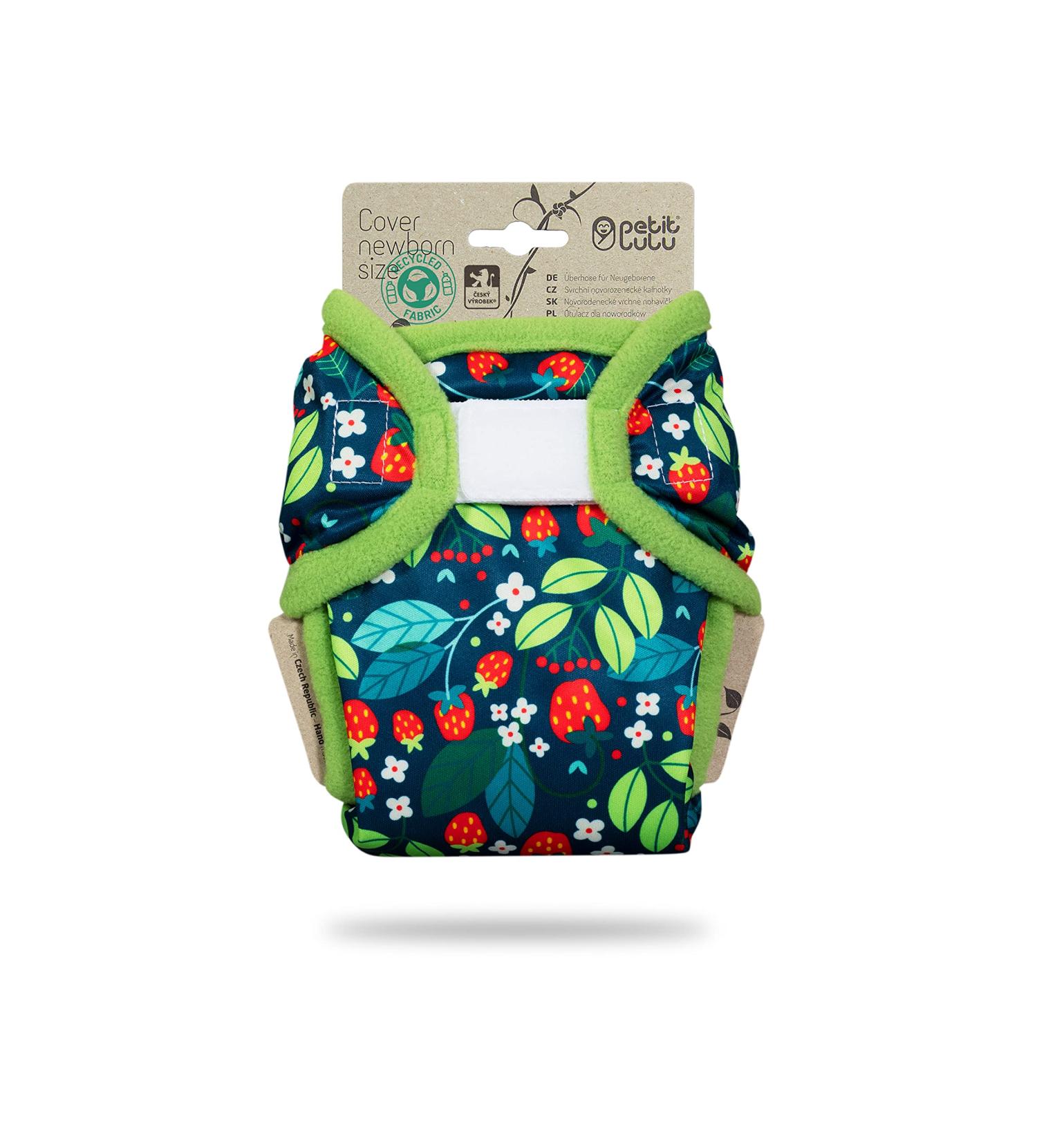 Petit Lulu Size 1 Powers Overstated Velcro Newborn Diaper Pants | Baby Diaper for 2-6 kg | EU Made Tower Diapers with Wild Strawberries - Buy Online on GoSupps.com