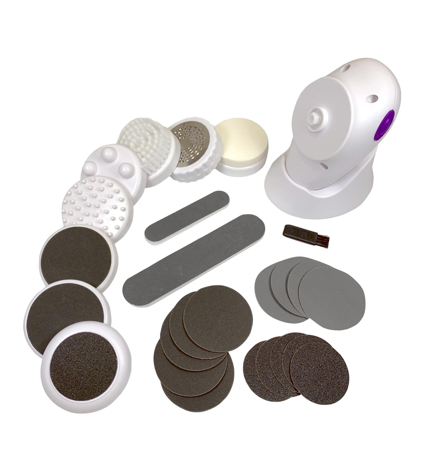 Facial & Body Cleansing Kit with 8 Attachable Heads - Complete Rejuvenating Skin Scrub System for Face & Body - 28pc Set - Buy Online on GoSupps.com