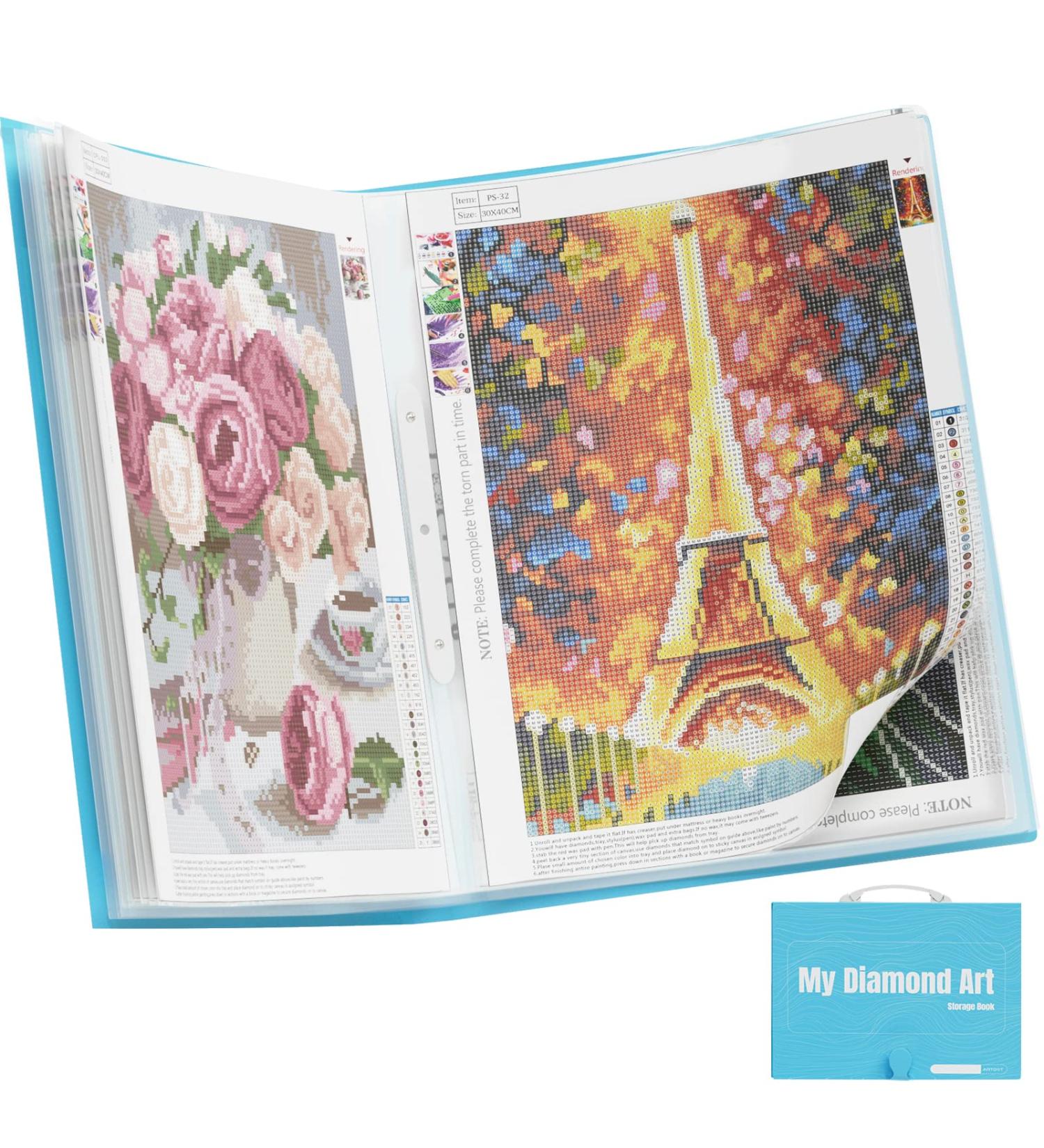 ARTDOT A3 Diamond Painting Storage Book | 30 Pocket Portfolio Folder for Accessories (16.9x12.4in) - Buy Online on GoSupps.com