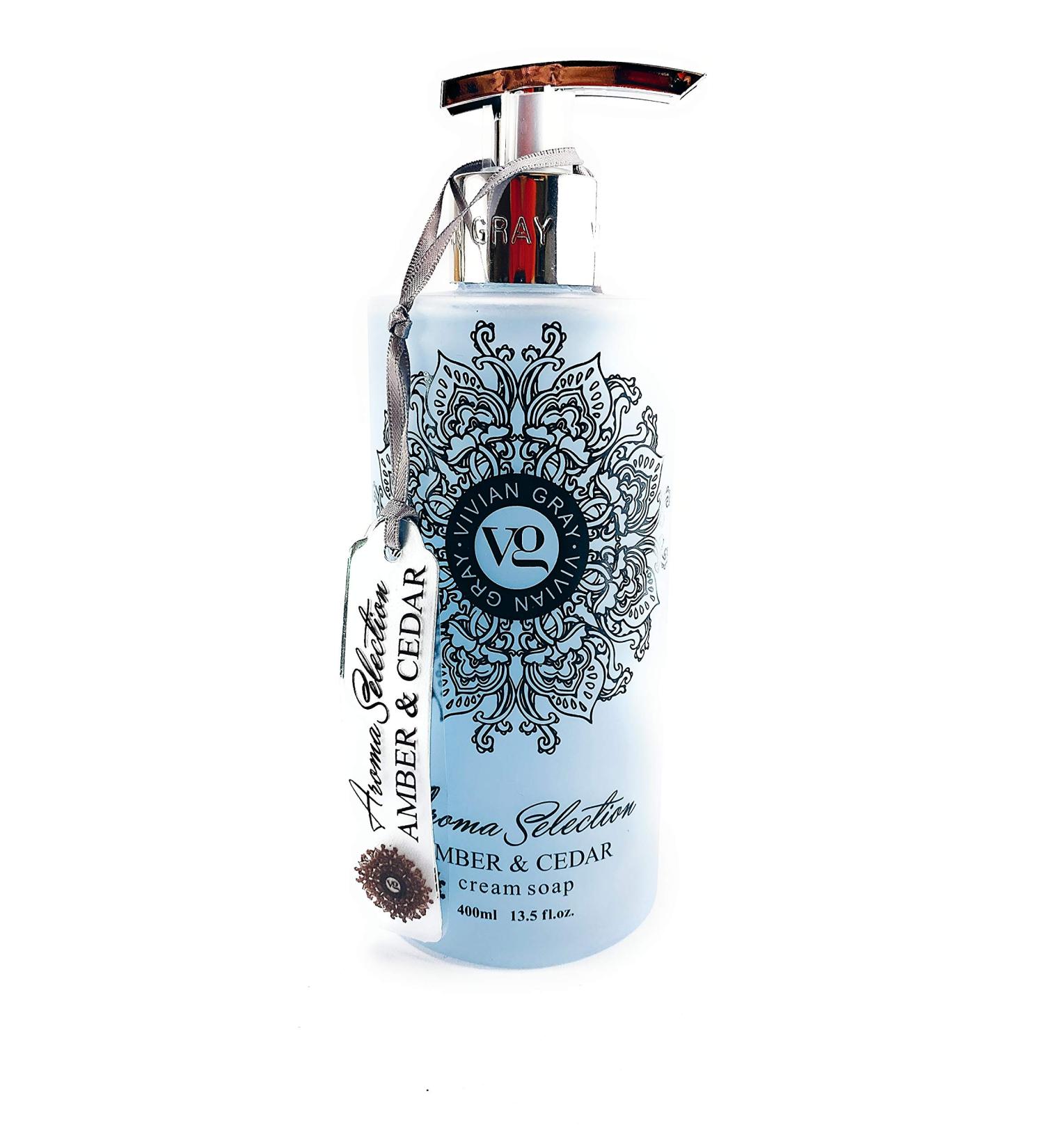 UUC Vivian Gray Aroma Selection Cream Soap in Amber & Cedar