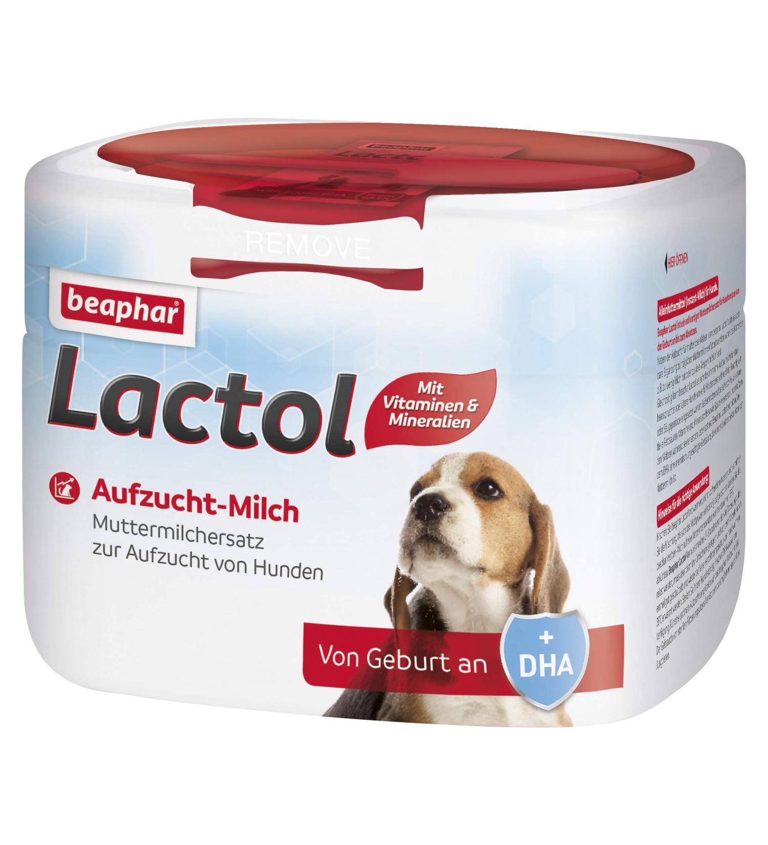 Beaphar Lactol Rearing Milk for Puppies - Breast Milk Replacement with DHA Vitamins & Minerals - 250g - Supports Healthy Growth & Development - Buy Online on GoSupps.com