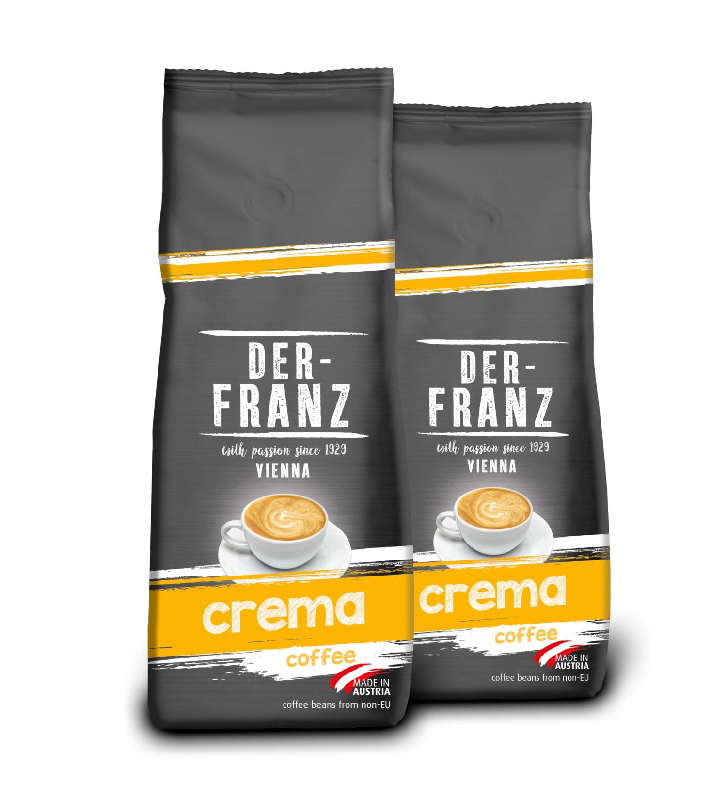 Der-Franz Crema Caf moulu 2 x 500 g Crema 500 g (Lot de 2) - Buy Online on GoSupps.com