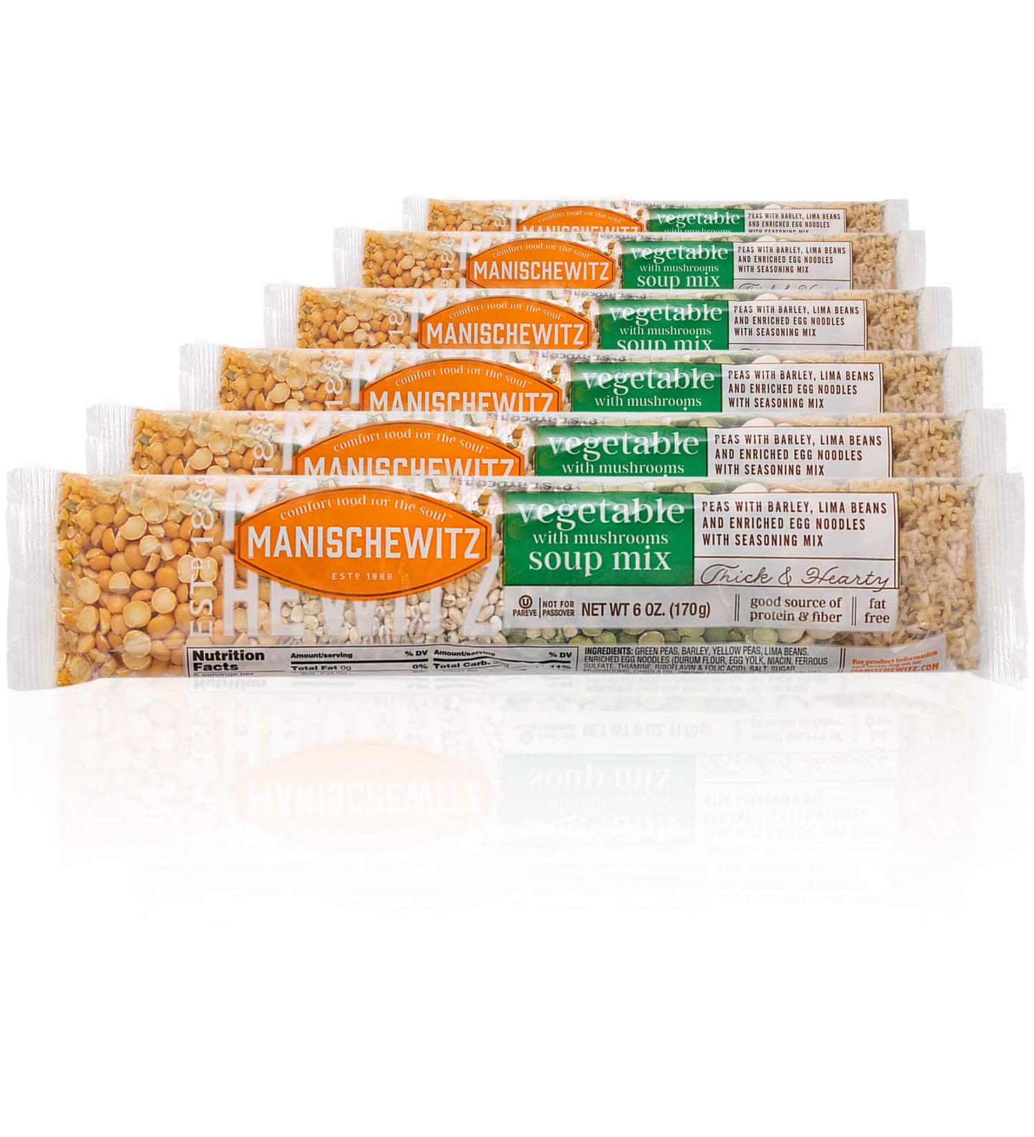 Manischewitz Reduced Sodium Cello Vegetable Mushroom Soup Mix - 6 Pack | Delicious & Hearty - Buy Online on GoSupps.com