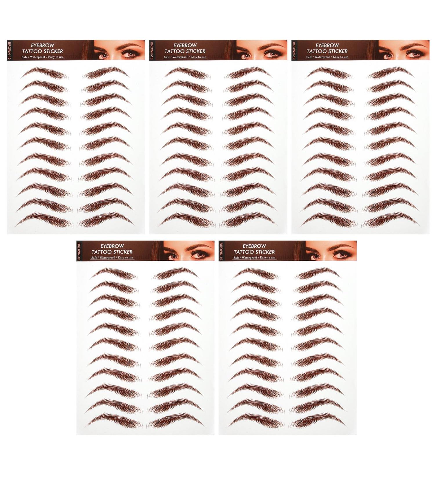 ULTECHNOVO 5 Autocollants pour Sourcils Marron Effet Tatouage R aliste Kit Maquillage Sourcils pour Modeler et Sculpter Stickers pais S curit Peau pour Entretien et Mise - Buy Online on GoSupps.com