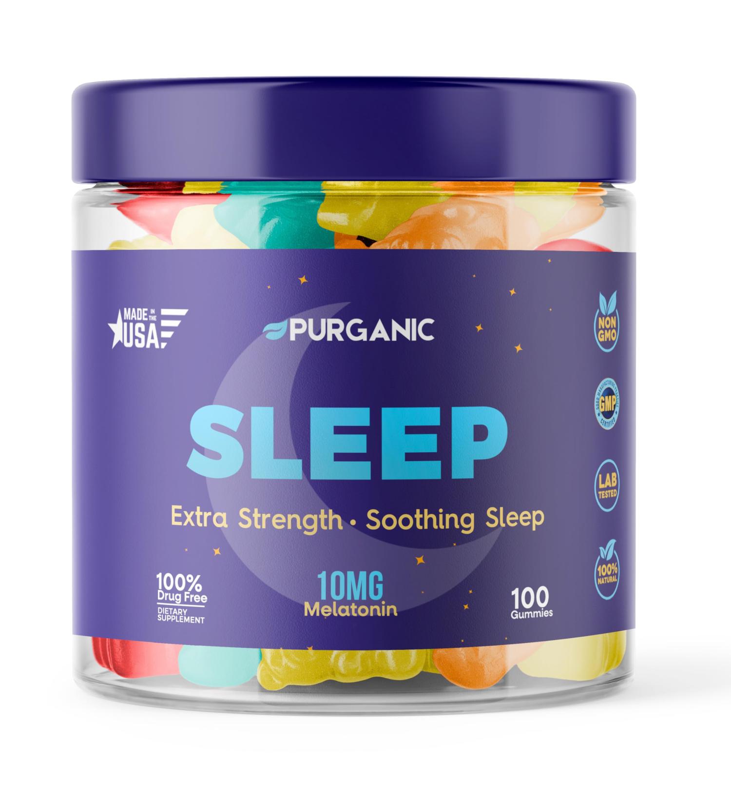 Purganic Melatonin Gummies for Sleep - 100ct - Buy Online on GoSupps.com