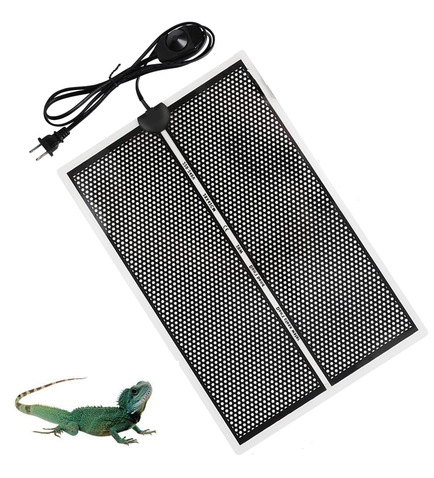 KABASI Reptile Heating Pad with Temperature Adjustment Waterproof Reptile Heat Mat Under Tank Pad for Reptiles Tortoise Snakes Lizard Gecko Hermit Crab Turtle Amphibians (20W 16.5x11 IN) - Buy Online on GoSupps.com