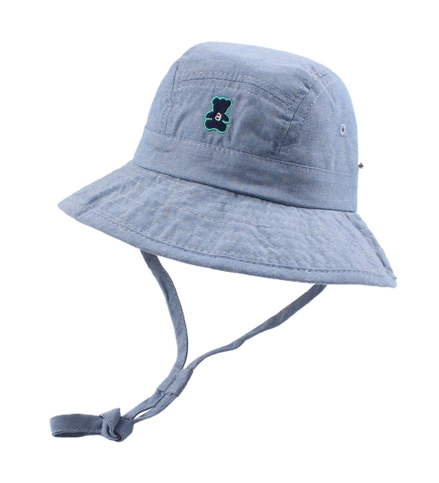 XIAOHAWANG Baby Boy Dinosaur Bucket Hat - Blue Bear Design | 1-2 Years | Summer Beach Cap for Infant Toddler Boys - Buy Online on GoSupps.com