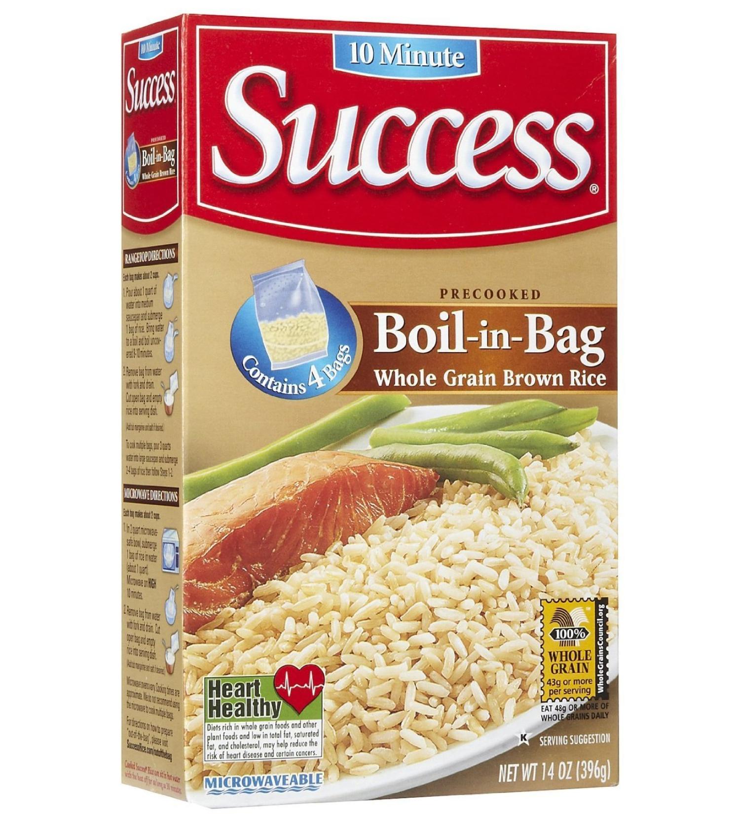Success Boil in Bag Whole Grain Brown Rice, 14 oz, 4 ct - 2 Pack