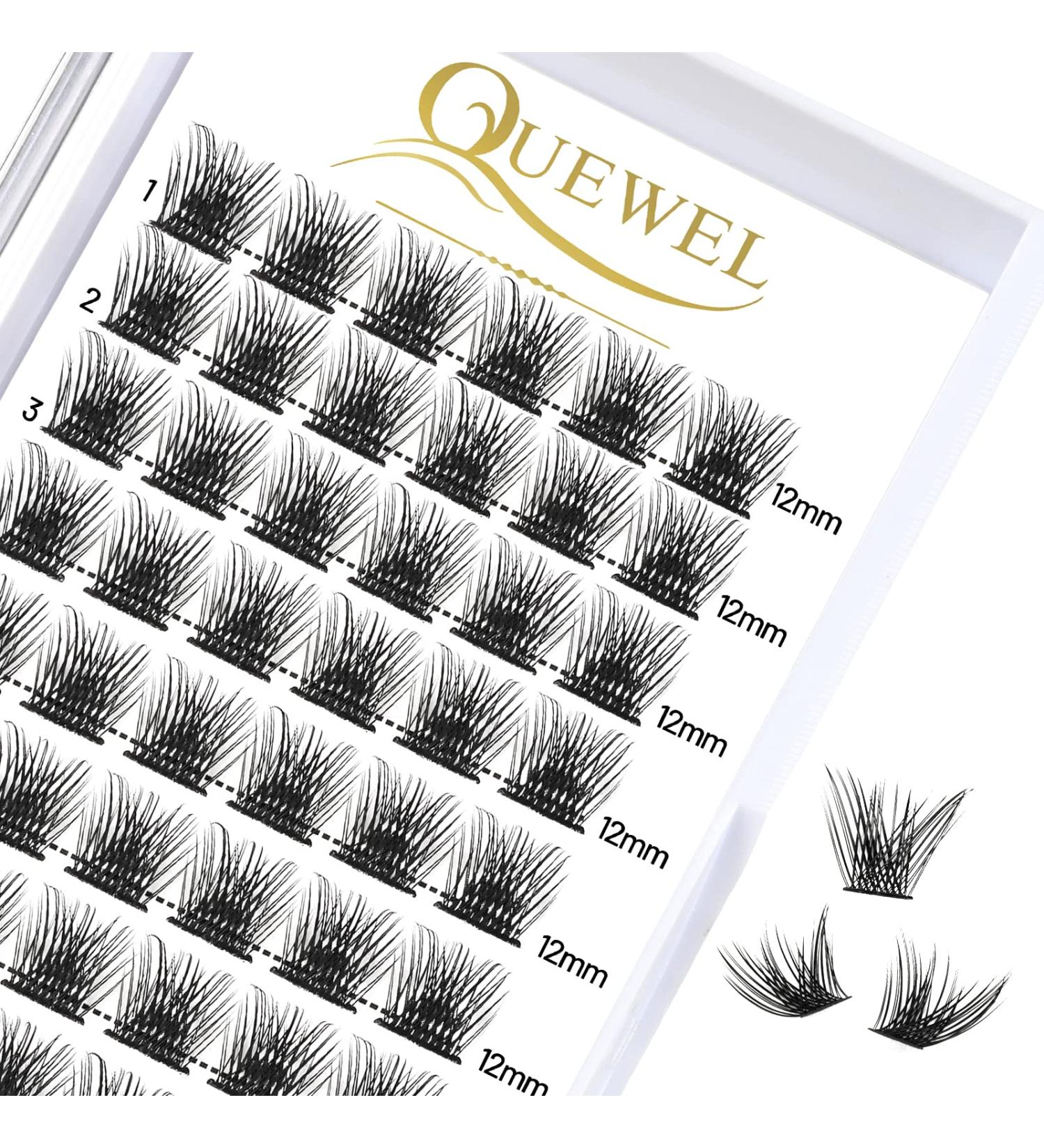 Buy Fluffy D Curl 12mm Individual Eyelashes - Natural Matte Mega D Eyelash Segments for DIY Extensions - Buy Online on GoSupps.com