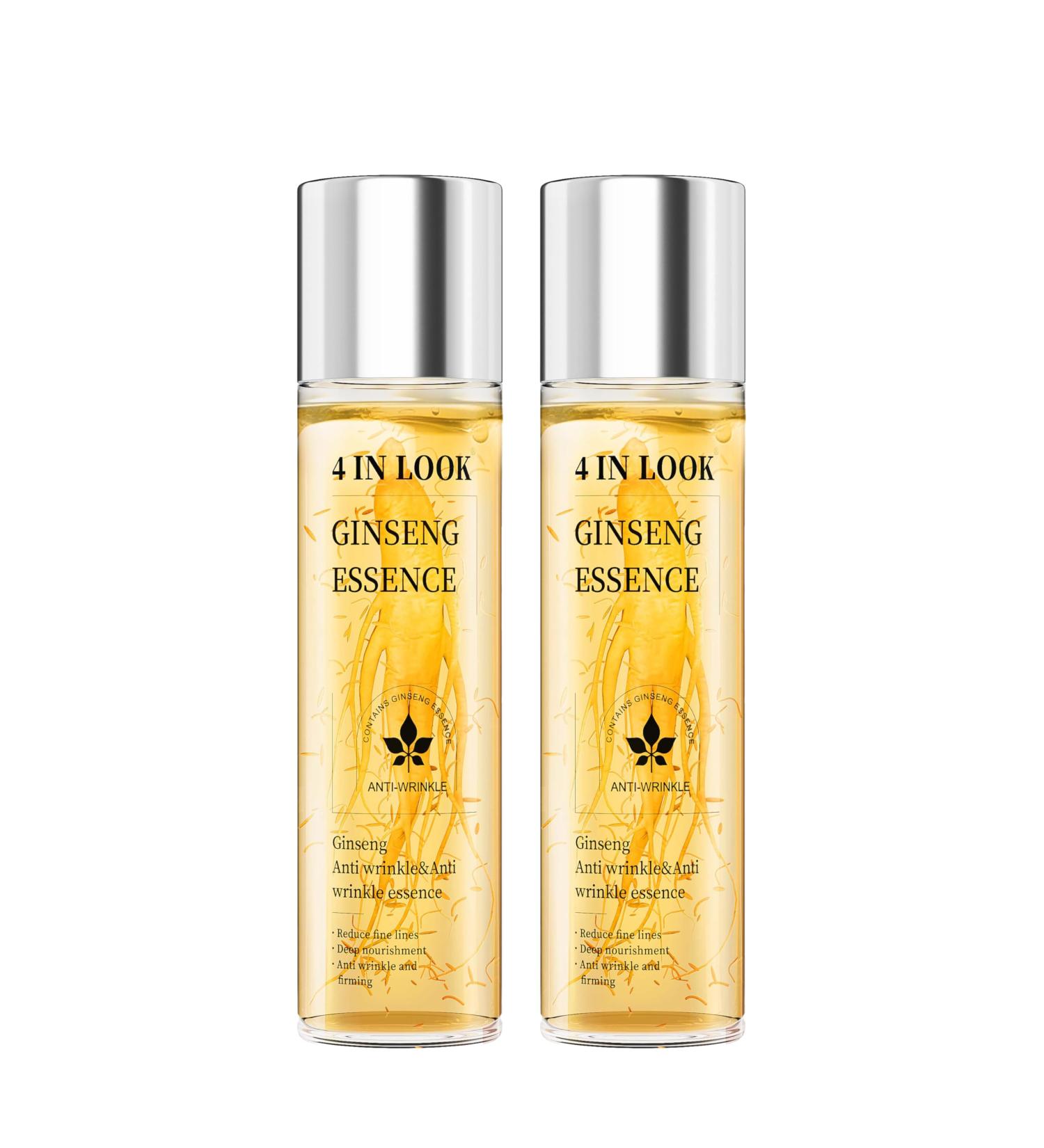  4inlook official Natural Ginseng Anti-Aging Hydrating Essence Water 100% Wild Ginseng from Himalayas Deep Moisture & Wrinkle Care for All Skin Types Firming Skincare Serums Moisturizer Gentle - Buy Online on GoSupps.com