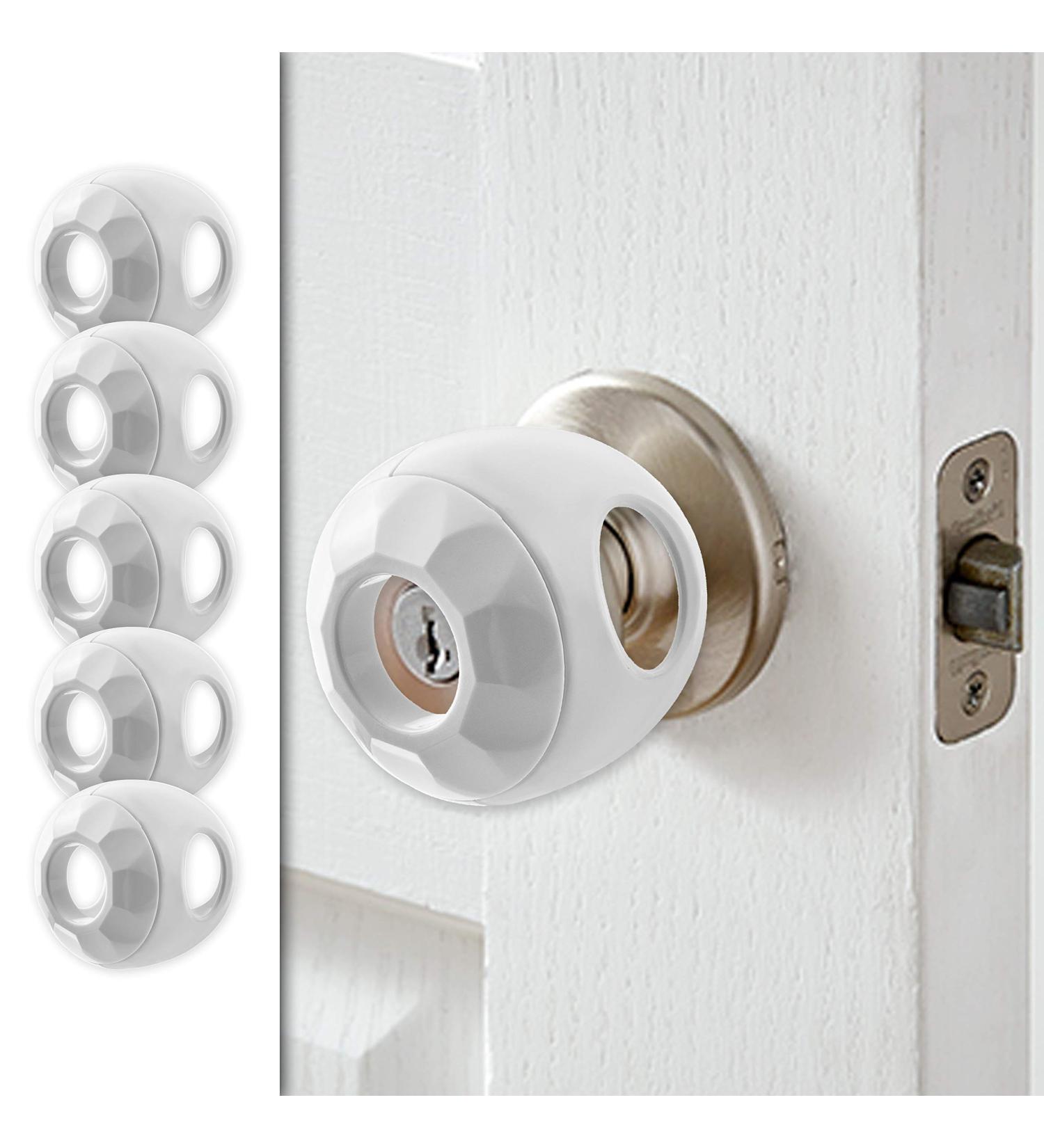 New & Improved - Door knob Baby Safety Cover - 5 Pack - Deter Little Kids from Opening Doors with A Child Proof Door Handle Lock - Driddle - Buy Online on GoSupps.com