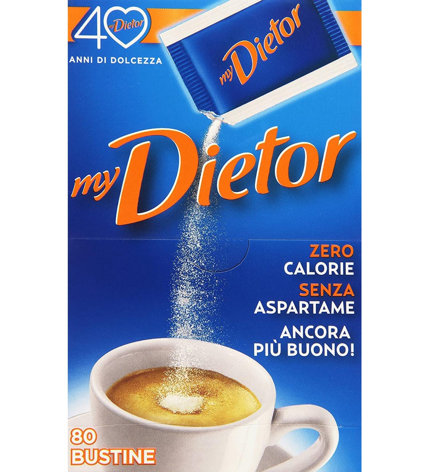 My Dietor Sweetener 3x 64g - Italian 0 Calorie Sugar Alternative | 80 Sachets - Buy Online - Buy Online on GoSupps.com