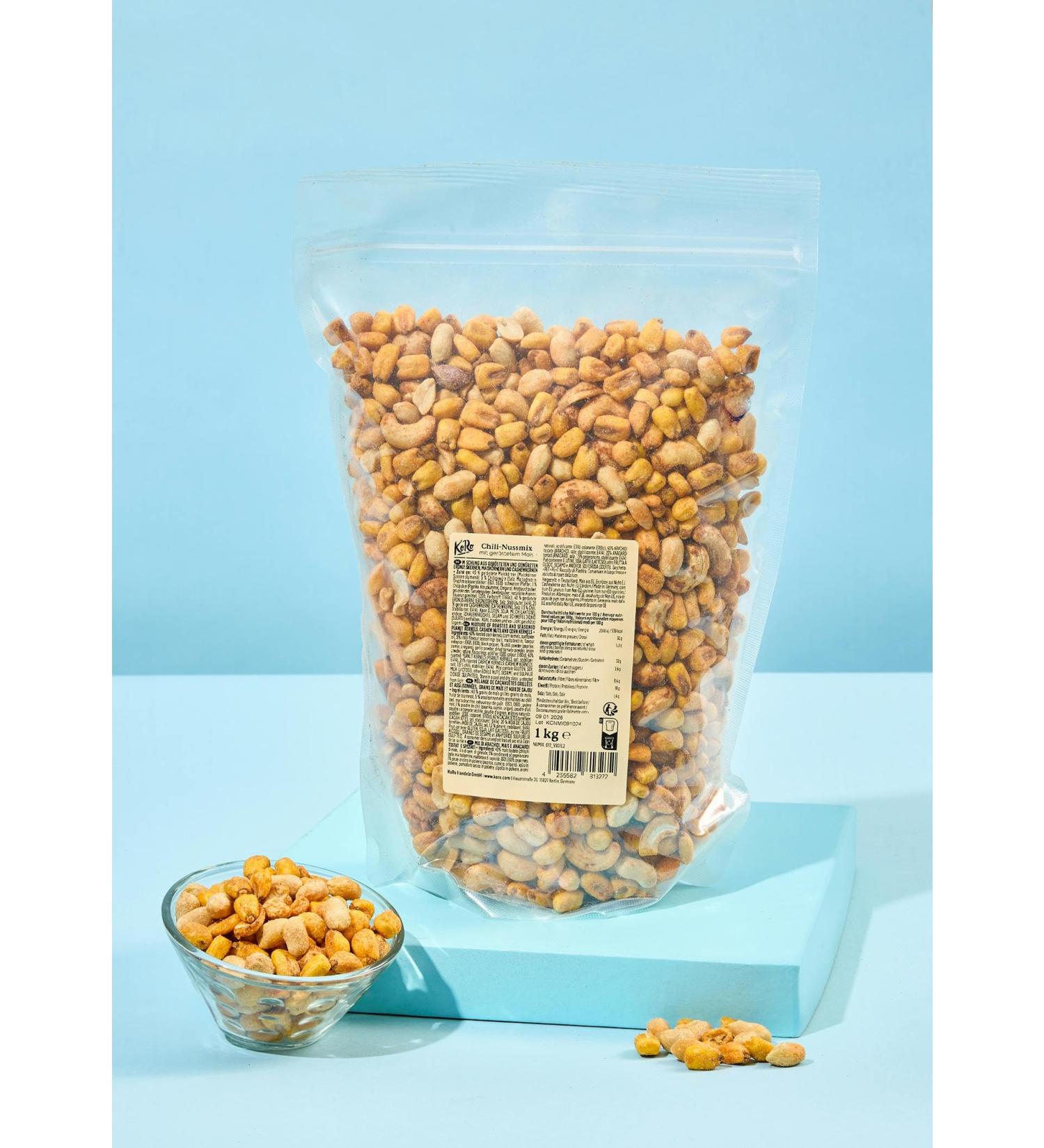 KoRo - M lange d'ol agineux pic 1 kg - M lange pic de cajou cacahu tes et de ma s - Vegan - Comme snack ou topping - Buy Online on GoSupps.com