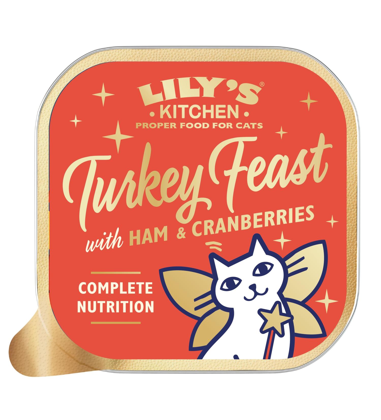 Lily s Kitchen Festive Cat Food in Trays for Adult Cats Made with Natural Ingredients Turkey and Ham Recipe - Buy Online on GoSupps.com