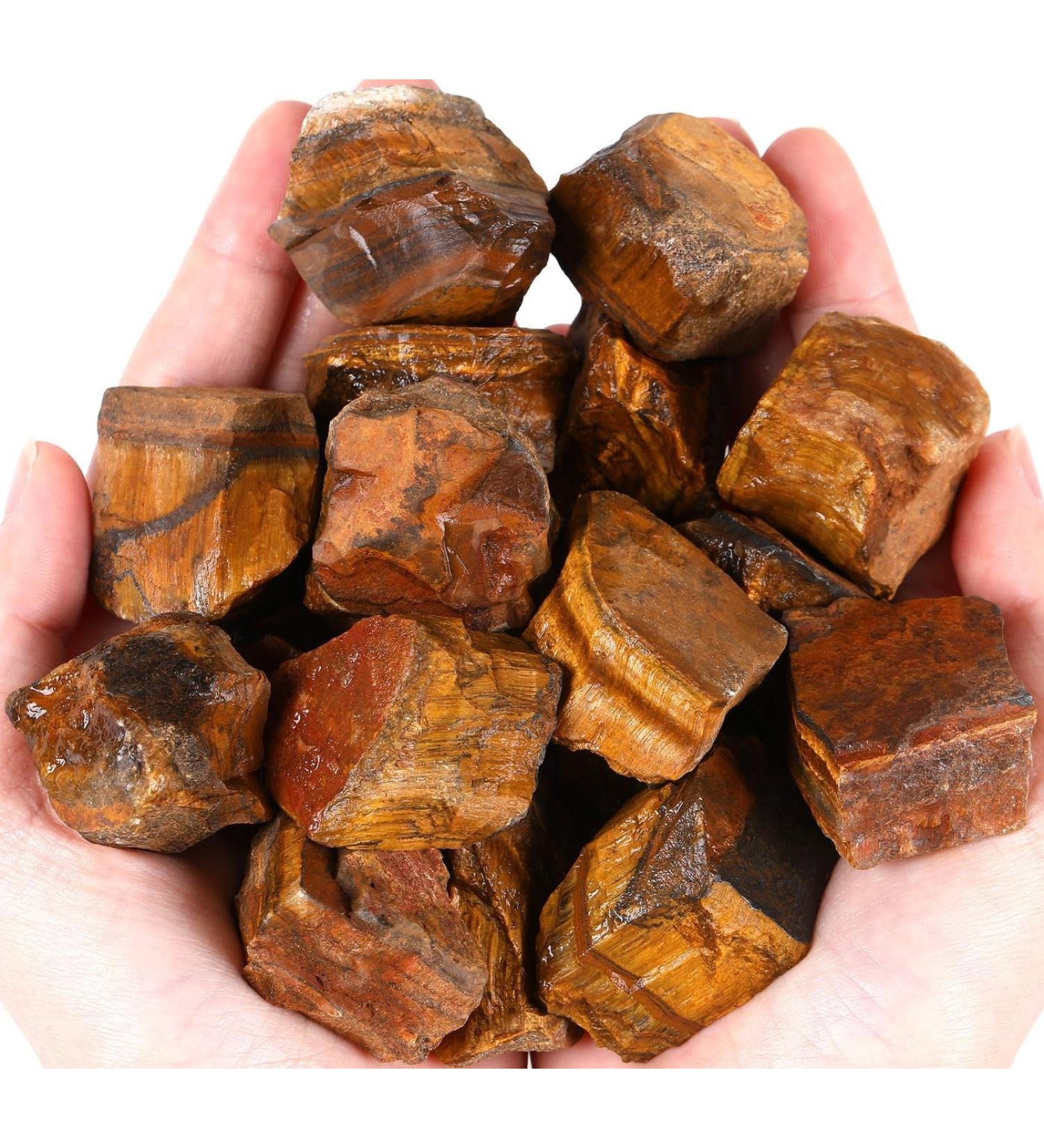 Xiannvxi 2 Tiger Eye Stone Crystals Set - Natural Healing Gemstones Premium Waterstones (4PCs) - Life Source Energy Stones - Buy Online on GoSupps.com