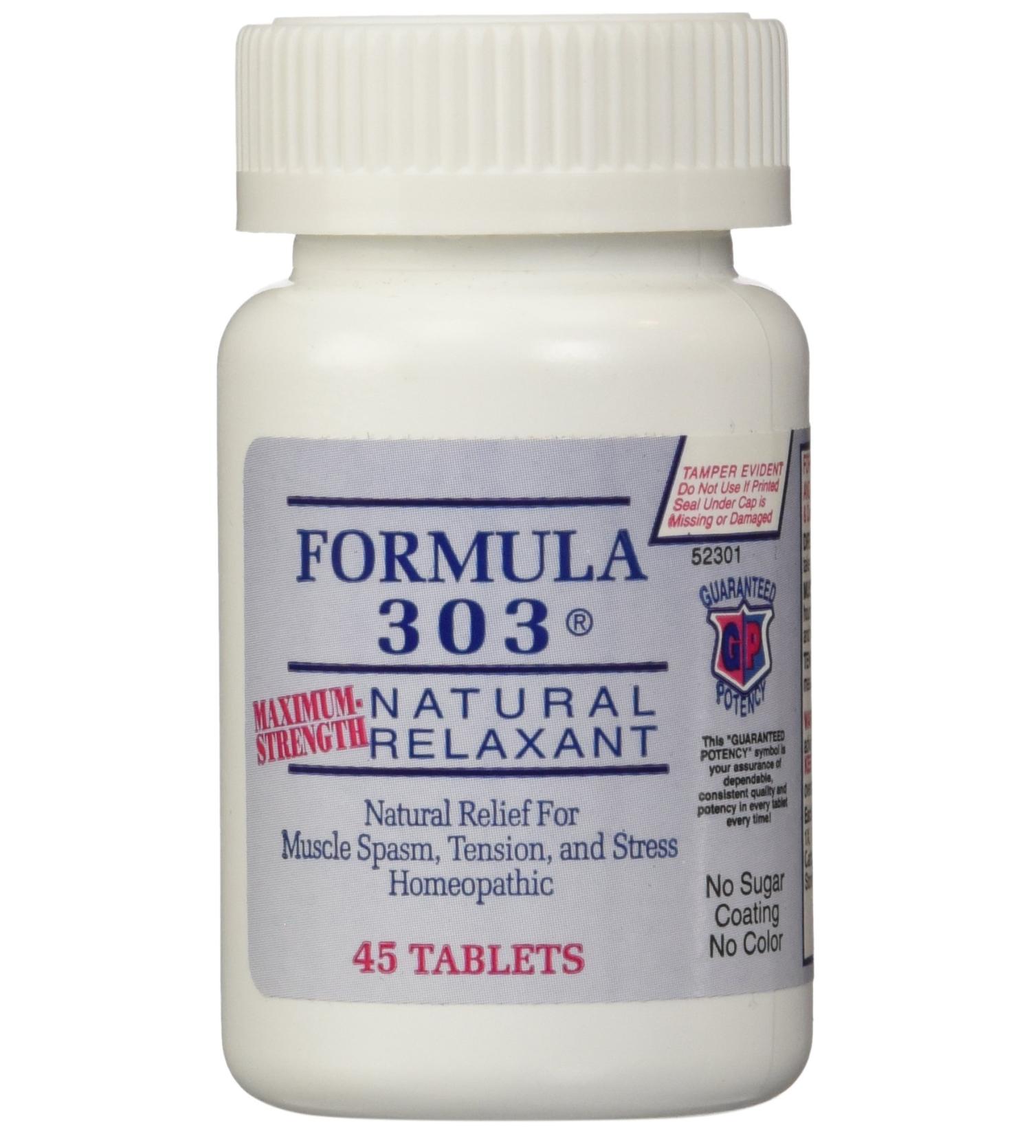 Dee CEE Labs Formula 303 Maximum Strength Natural Relaxant Tablets - 45 ct - Buy Online on GoSupps.com