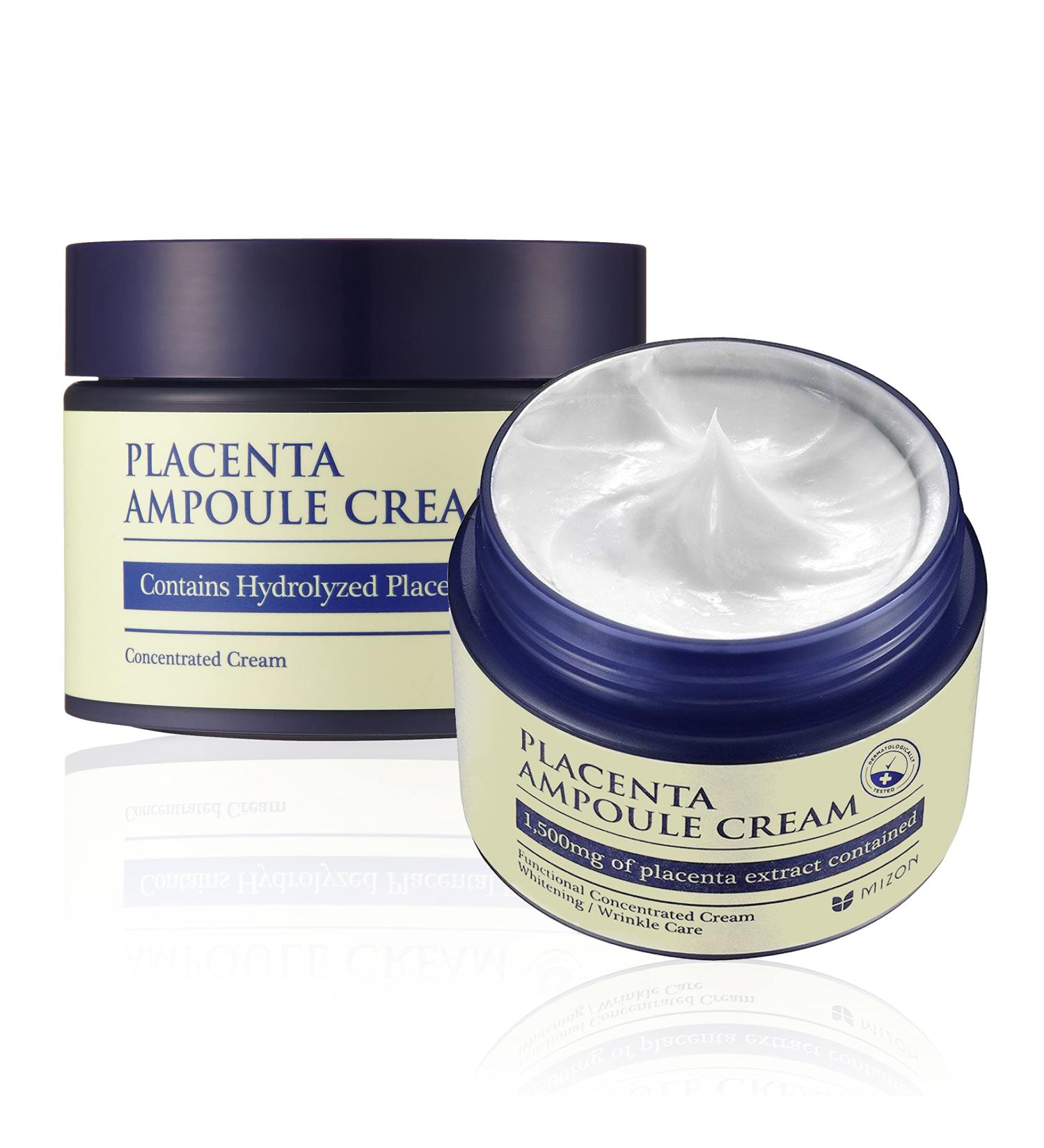  Mizon Placenta Cream (50ml) Highly Concentrated Placenta Free of Parabens for Skin Renewal Revitalization and Protection - Buy Online on GoSupps.com