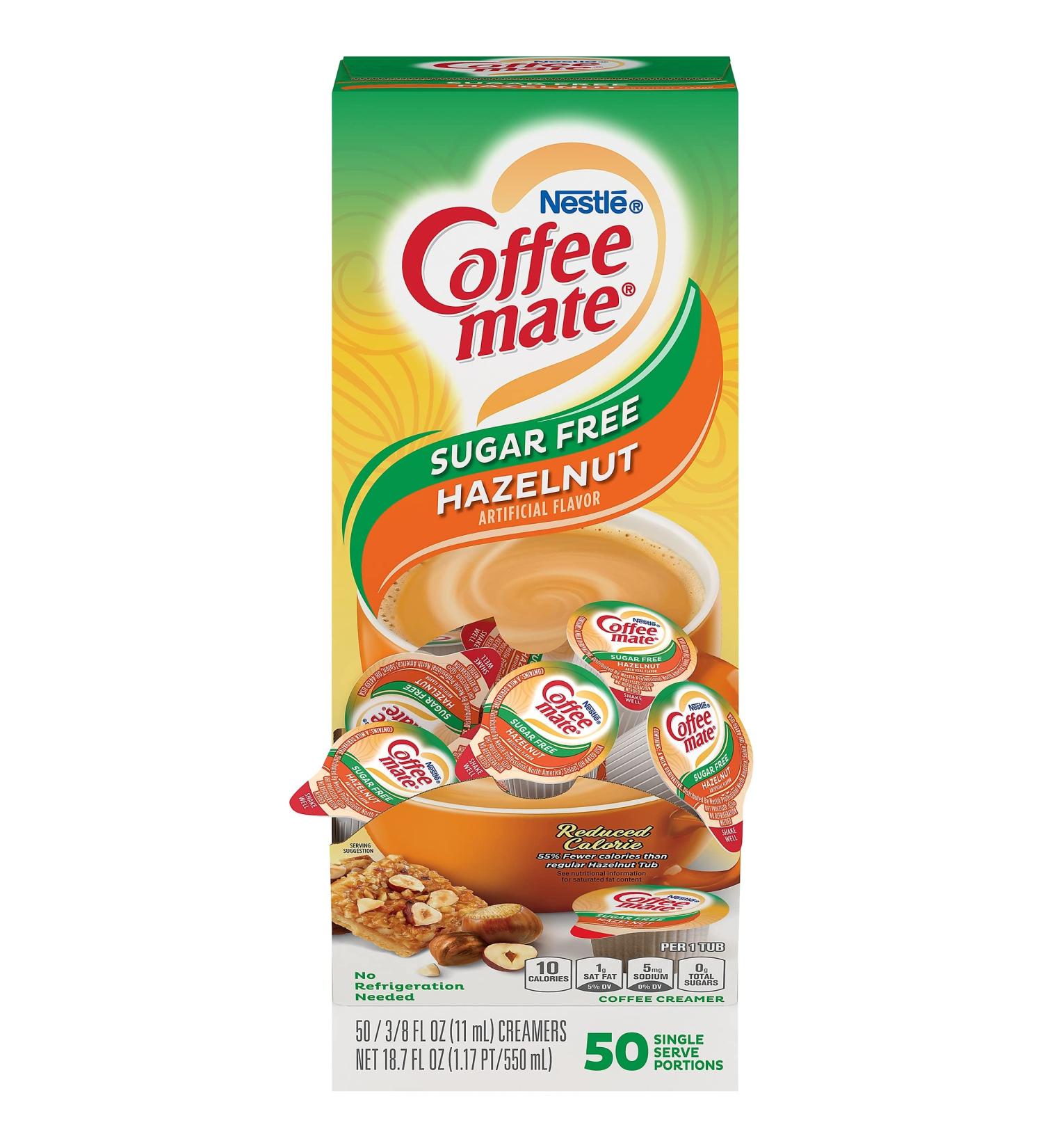 Coffee mate Sugar Free Hazelnut Liquid Creamer 11ml 50/Box - Buy Online on GoSupps.com