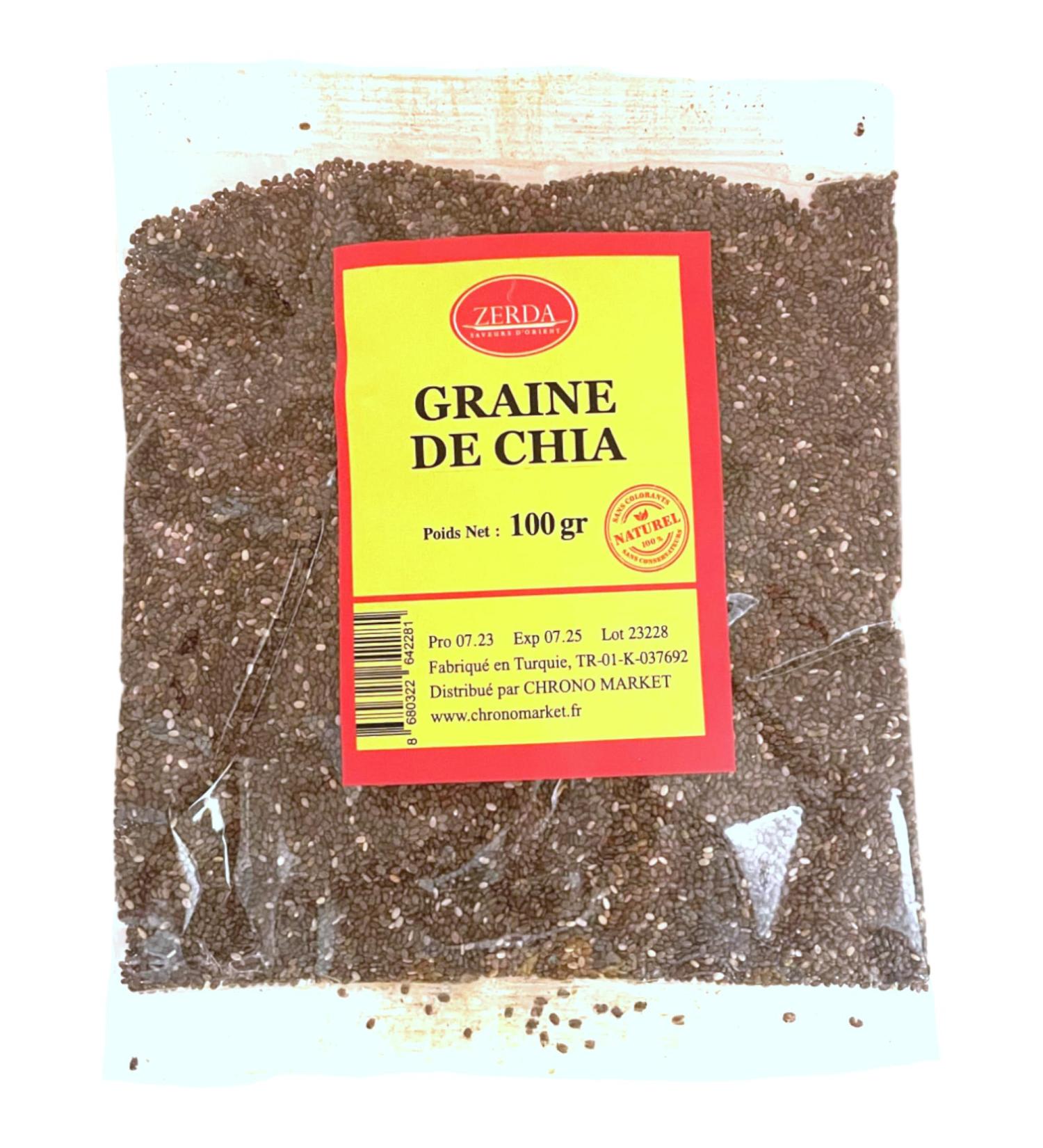 Chia Seed (100G) | ZERDA Flavors of the Orient | 100% Natural (1) - Buy Online on GoSupps.com